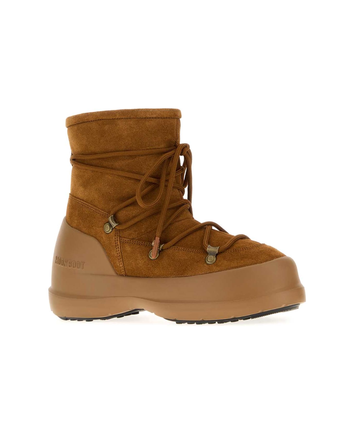 Moon Boot Caramel Suede Luna Ankle Boots - COGNAC