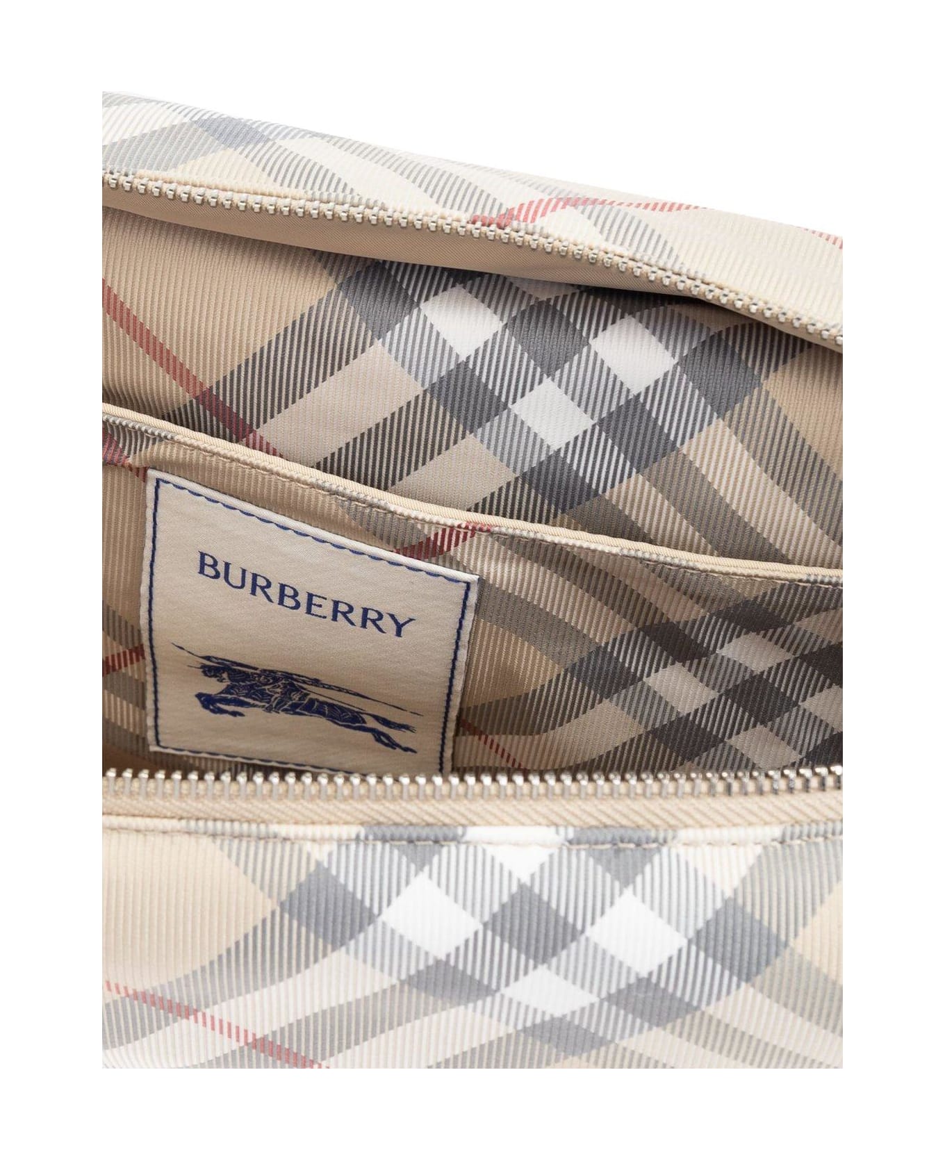 Burberry Checked Zipped Changing Pouch - MULTICOLOUR