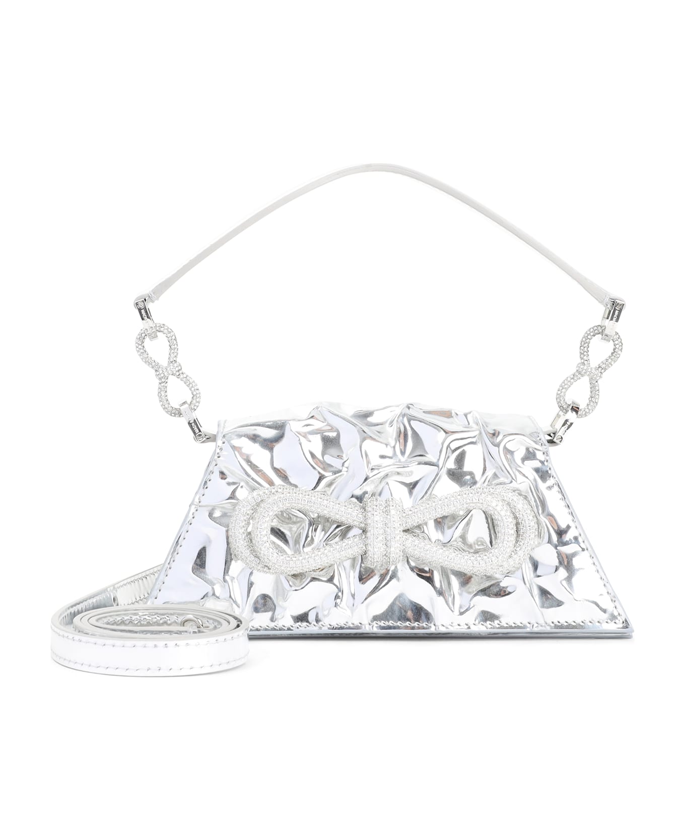 Mach 
Mach Double Bow Samantha Shoulder Bag - Silver