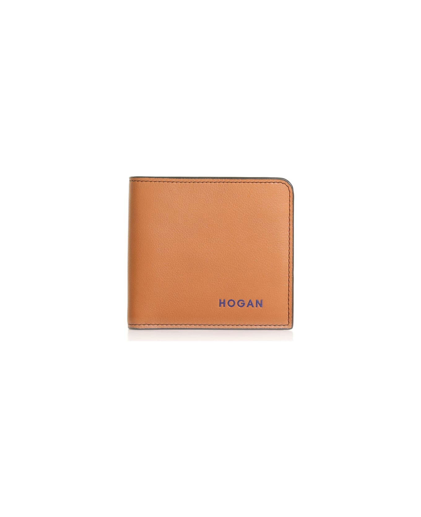 Hogan Leather Wallet With Logo - BRANDY  CHIARO