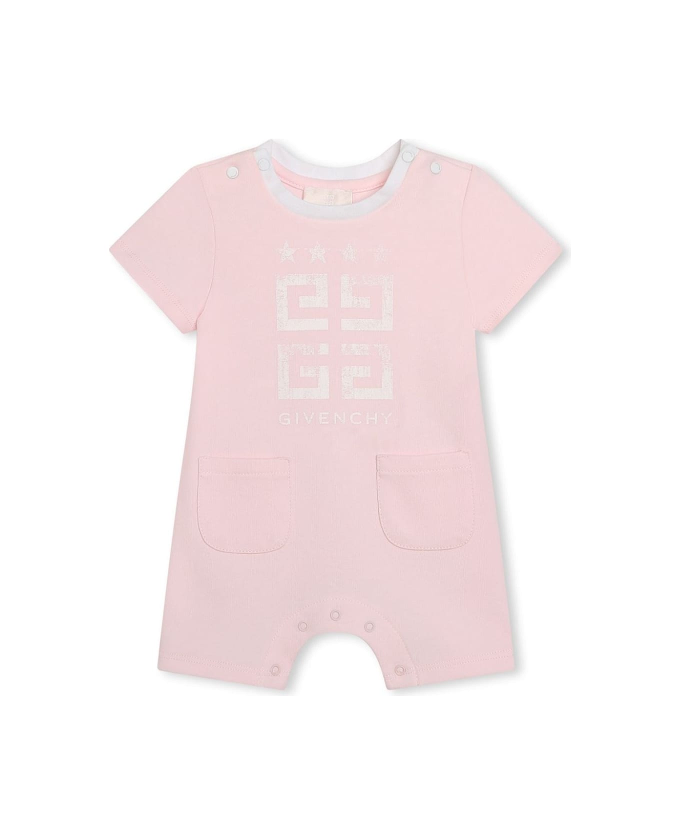 Givenchy Pink Playsuit With Givenchy 4g Print - Pink トップス