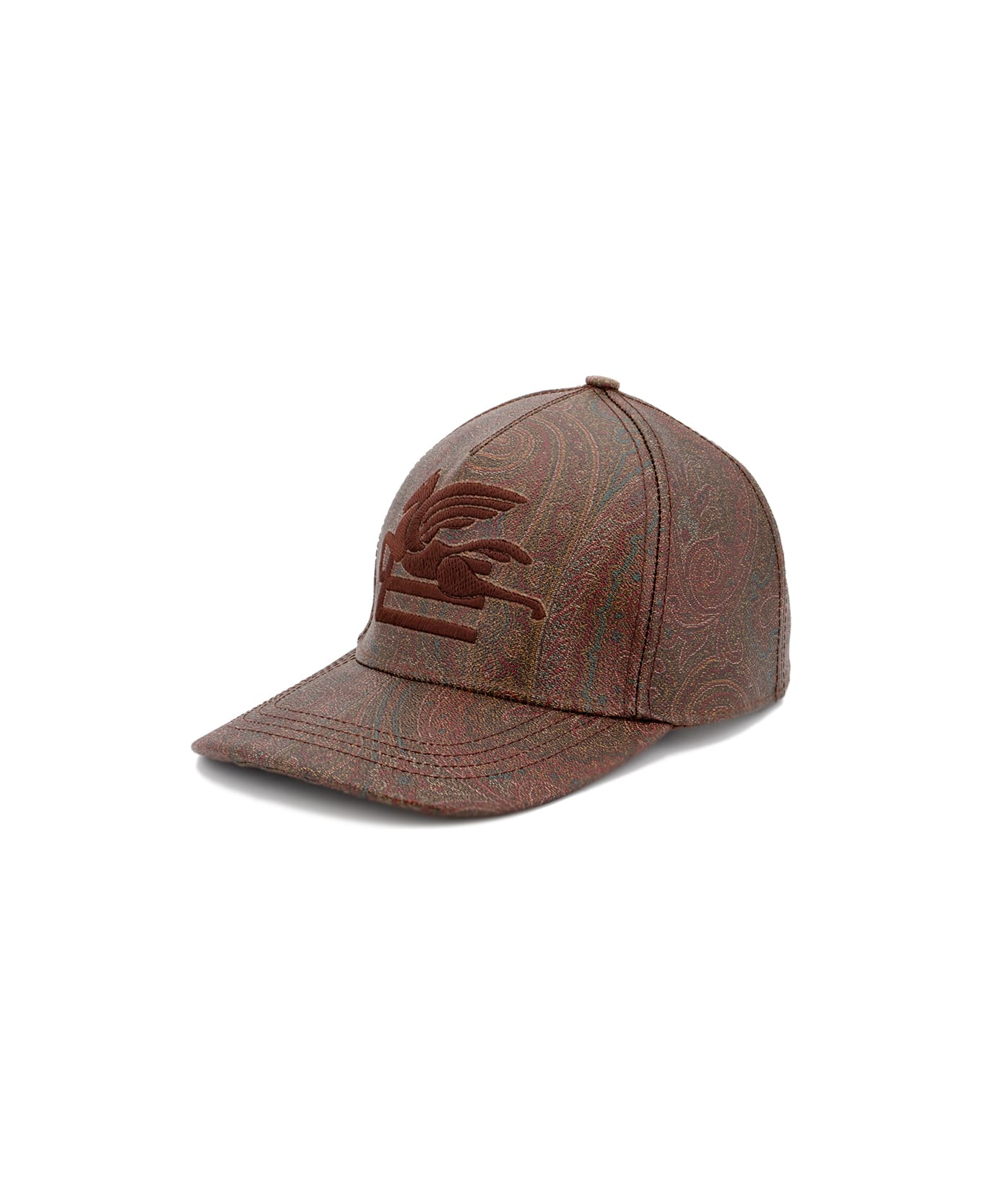Etro Paisley Hat In Brown Cotton - RED