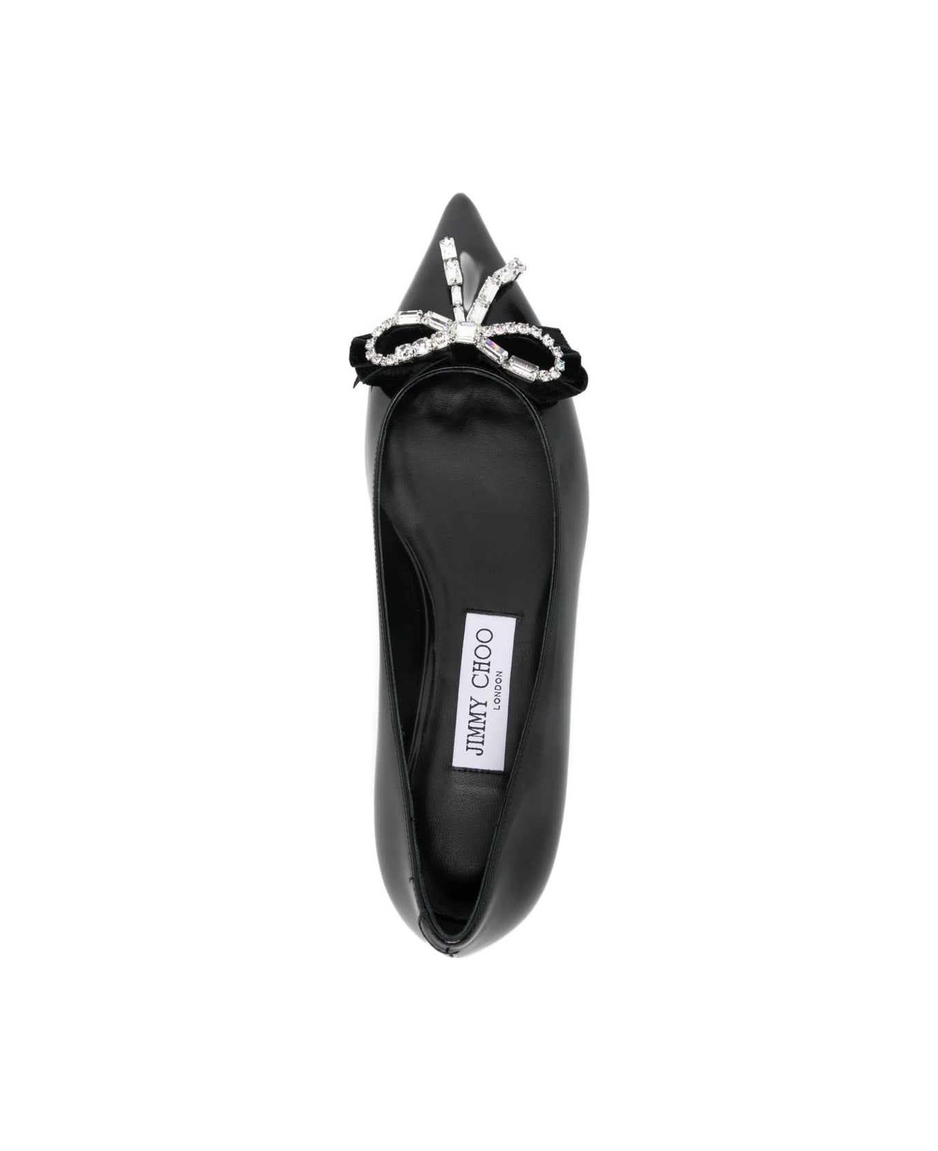 Jimmy Choo Auria Leather Ballet Flats - Black