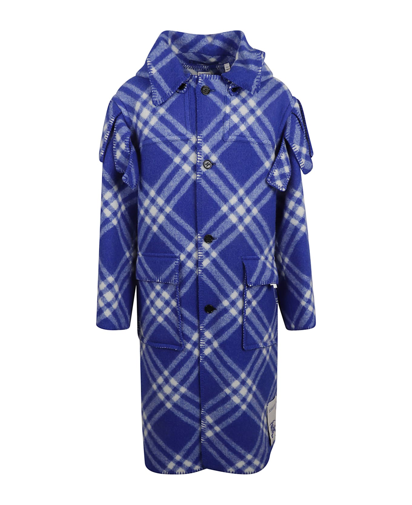 Burberry Check Long Buttoned Coat - KNIGHT CHECK