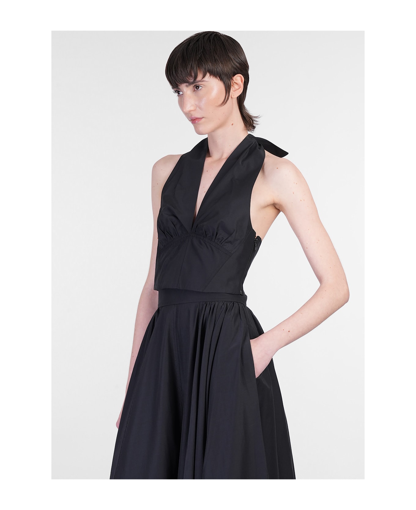 The Andamane Winona Top Topwear In Black Cotton - black