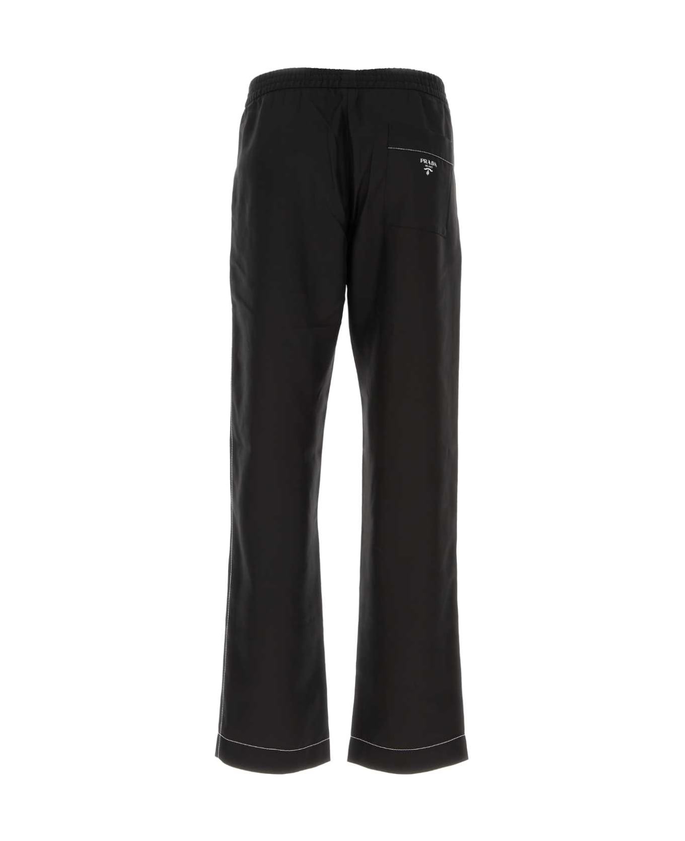 Prada Black Silk Pyjama Pant - NERO