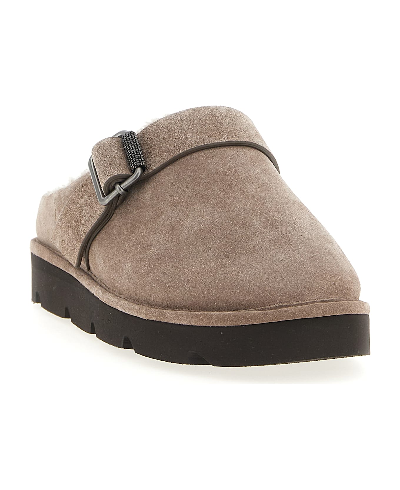 Brunello Cucinelli Monile Sabots - Beige