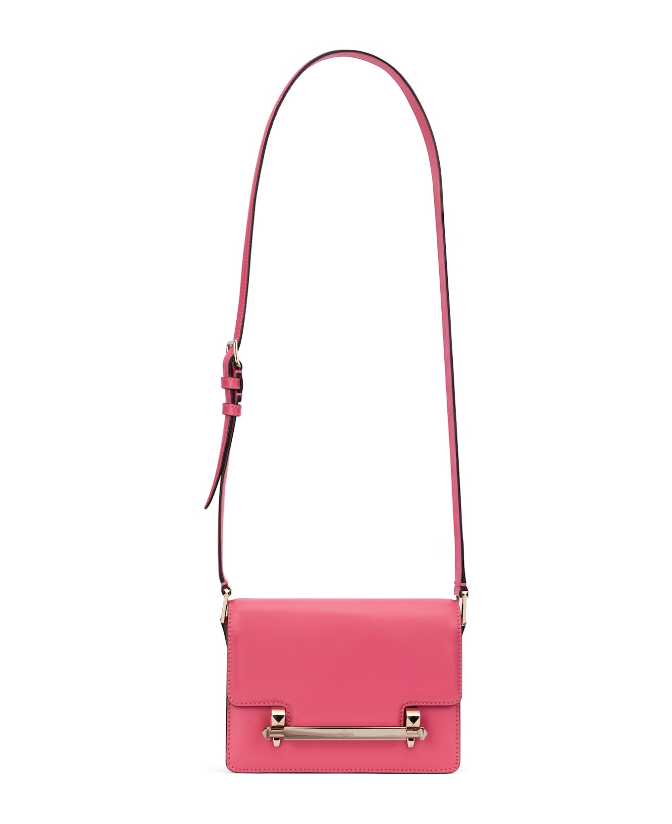 Valentino Garavani Leather Crossbody Bag - Fuchsia