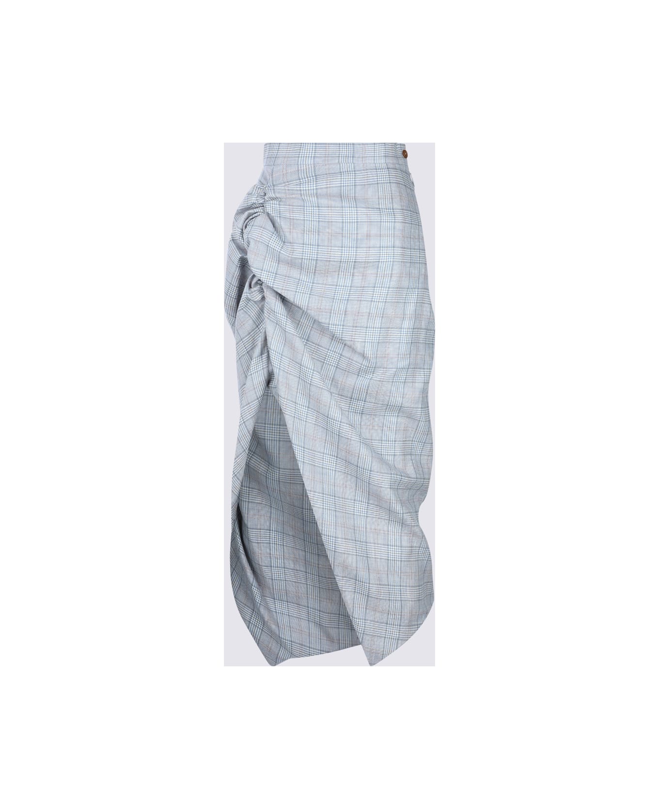 Vivienne Westwood Light Blue Wool Skirt - Red