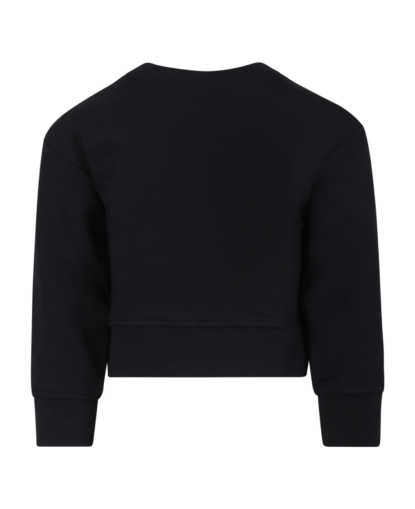 Stella McCartney Kids Black Sweatshirt For Girl With Print And Logo - Black ニットウェア＆スウェットシャツ