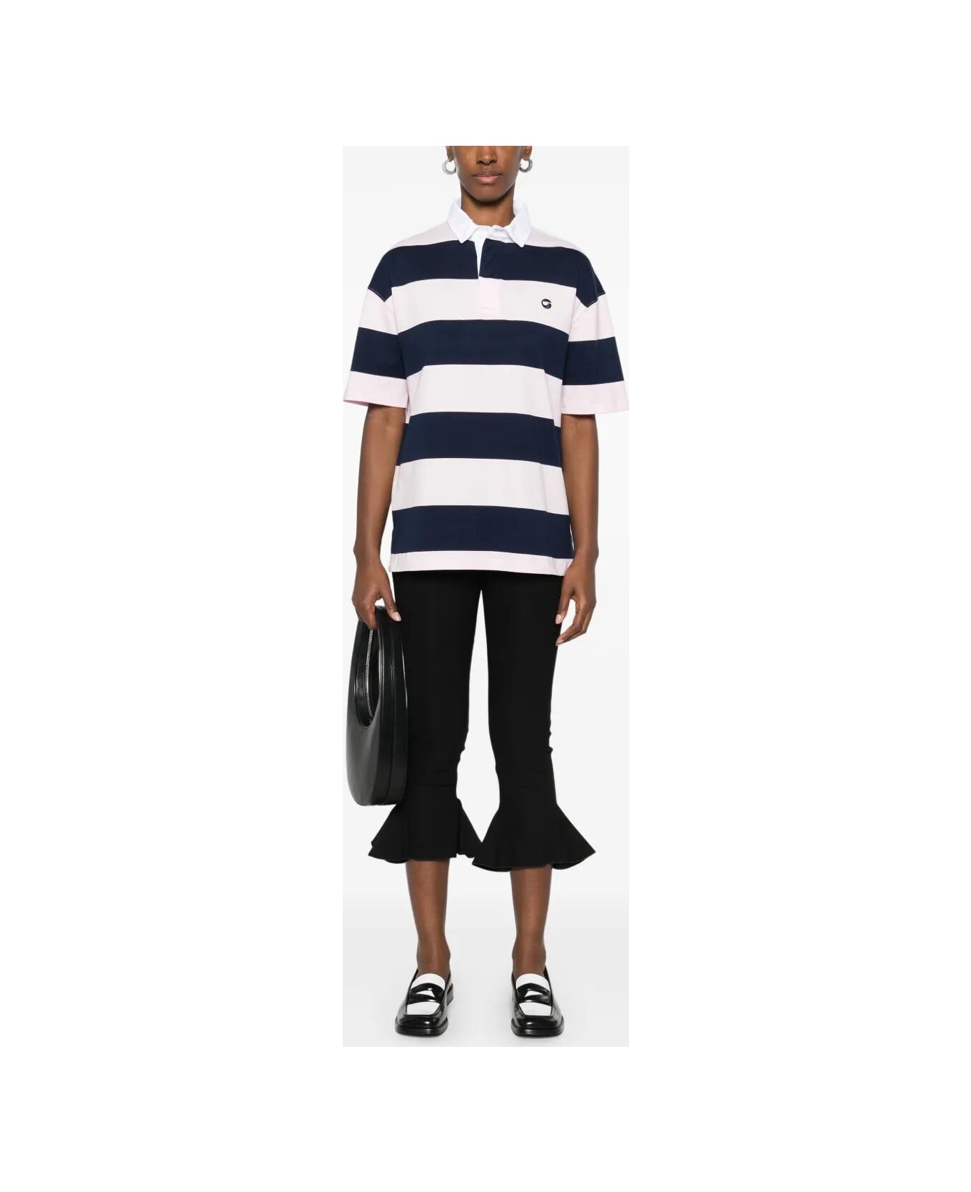 Coperni Striped Polo Top - PINKBLUE