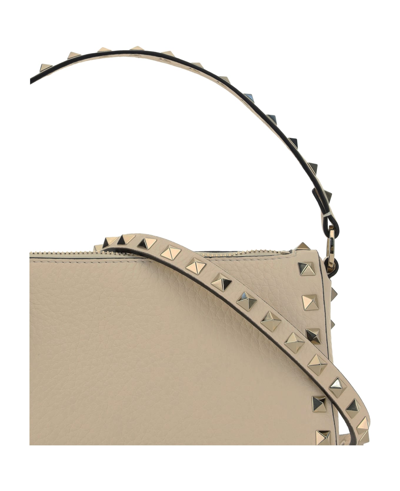 Valentino Garavani Small Rockstud Shoulder Bag - White