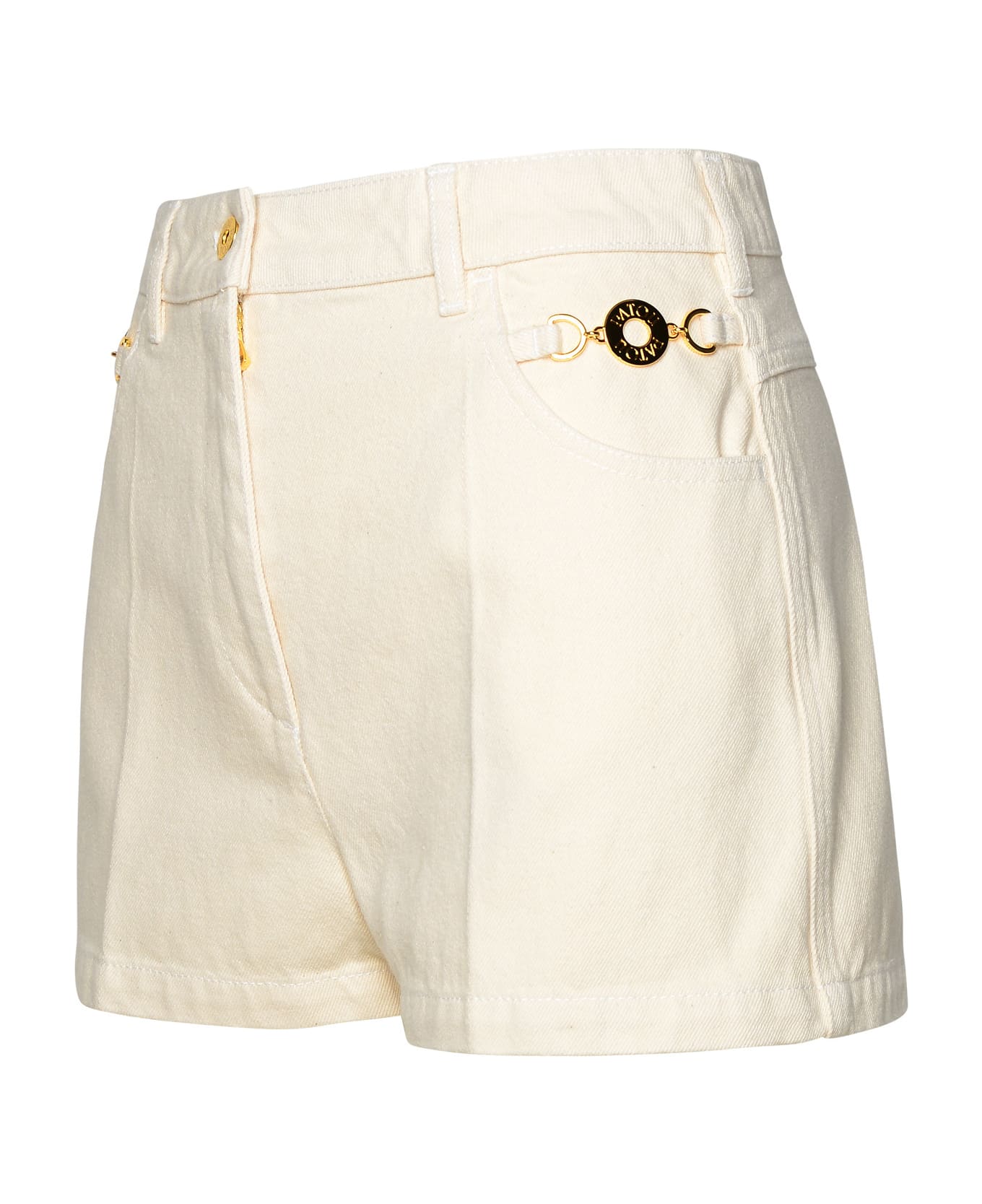 Patou Ivory Cotton Mini Shorts - Beige
