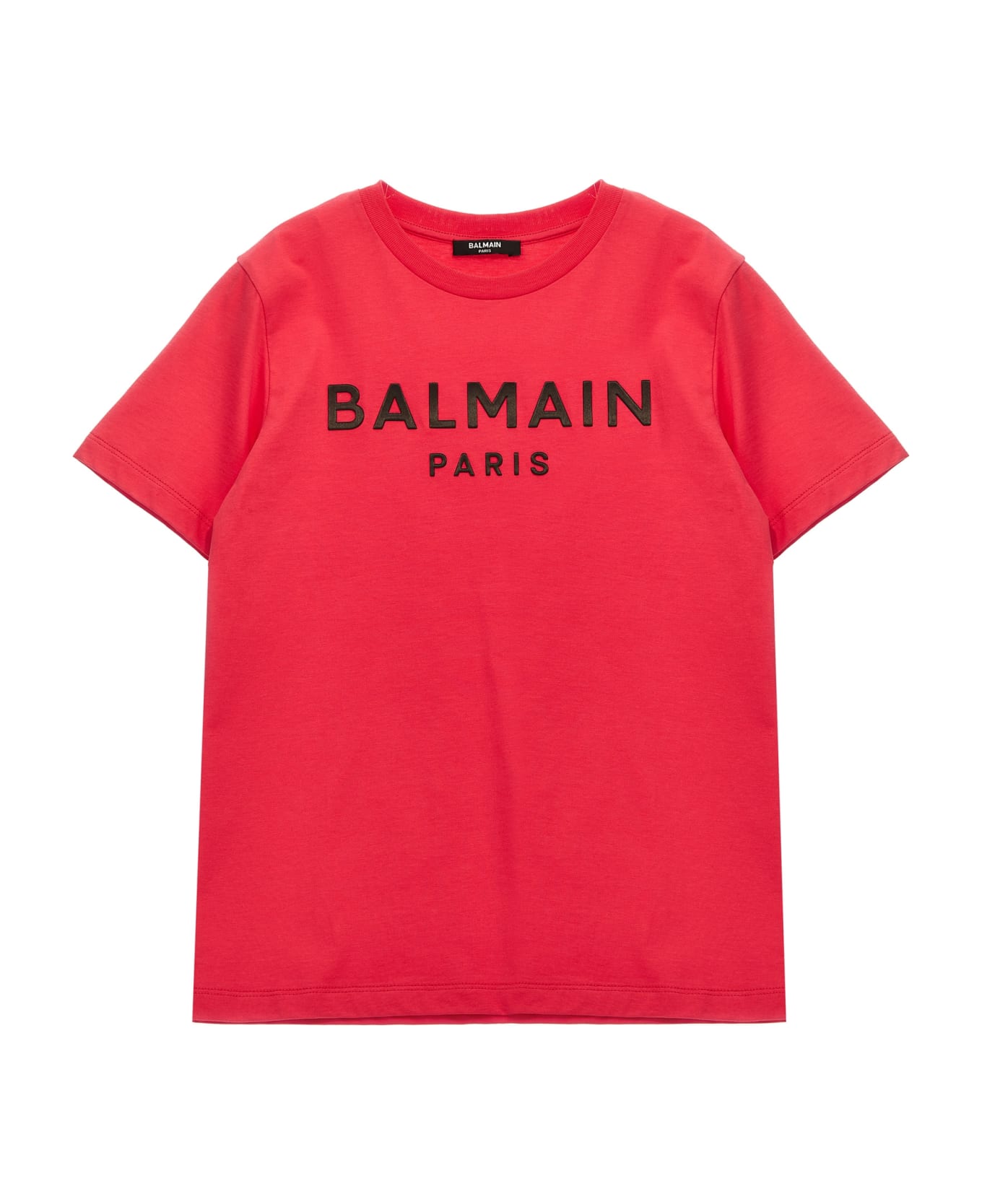 Balmain Logo Print T-shirt - Fucsia