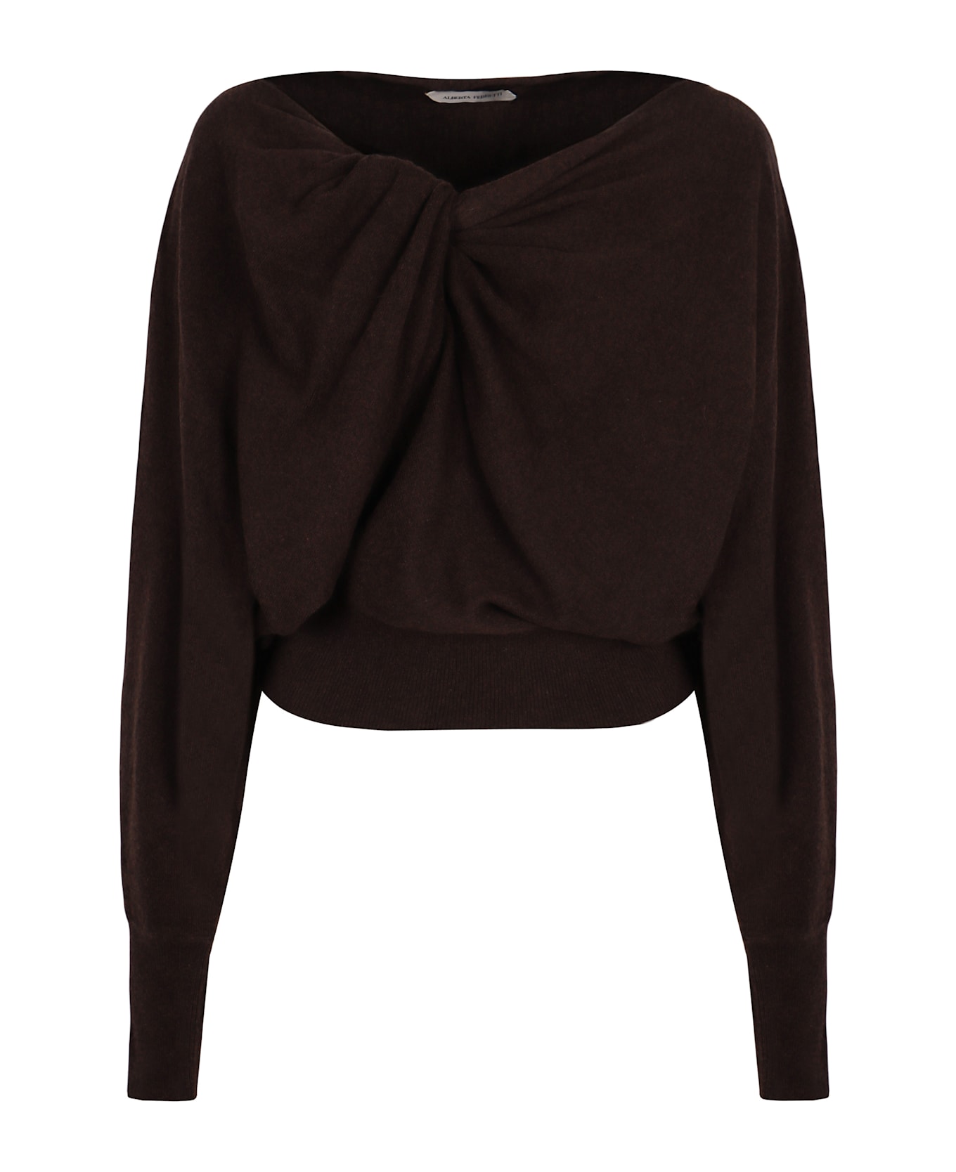 Alberta Ferretti Sweater In Mixed Wool - brown