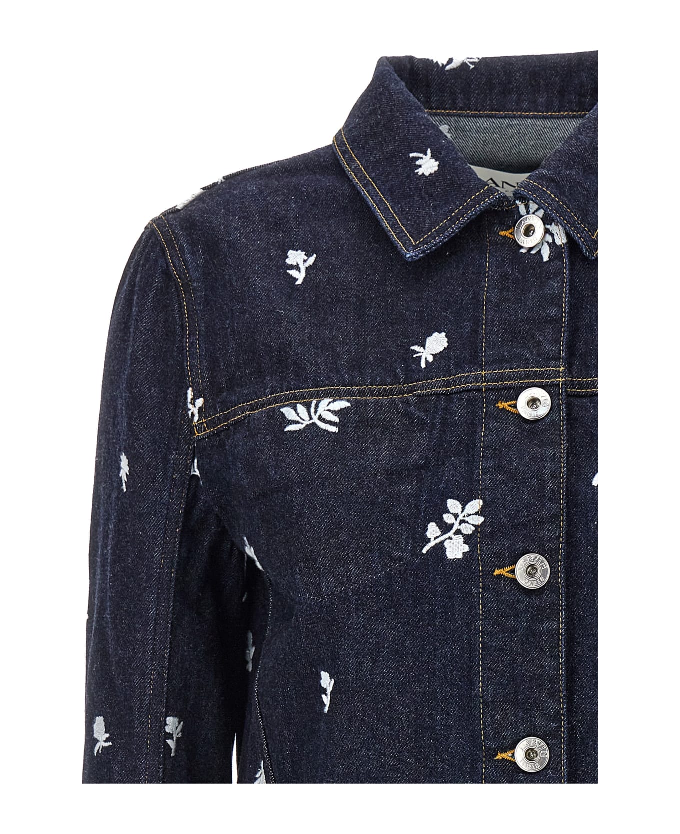 Lanvin Floral Embroidery Jacket - Blue