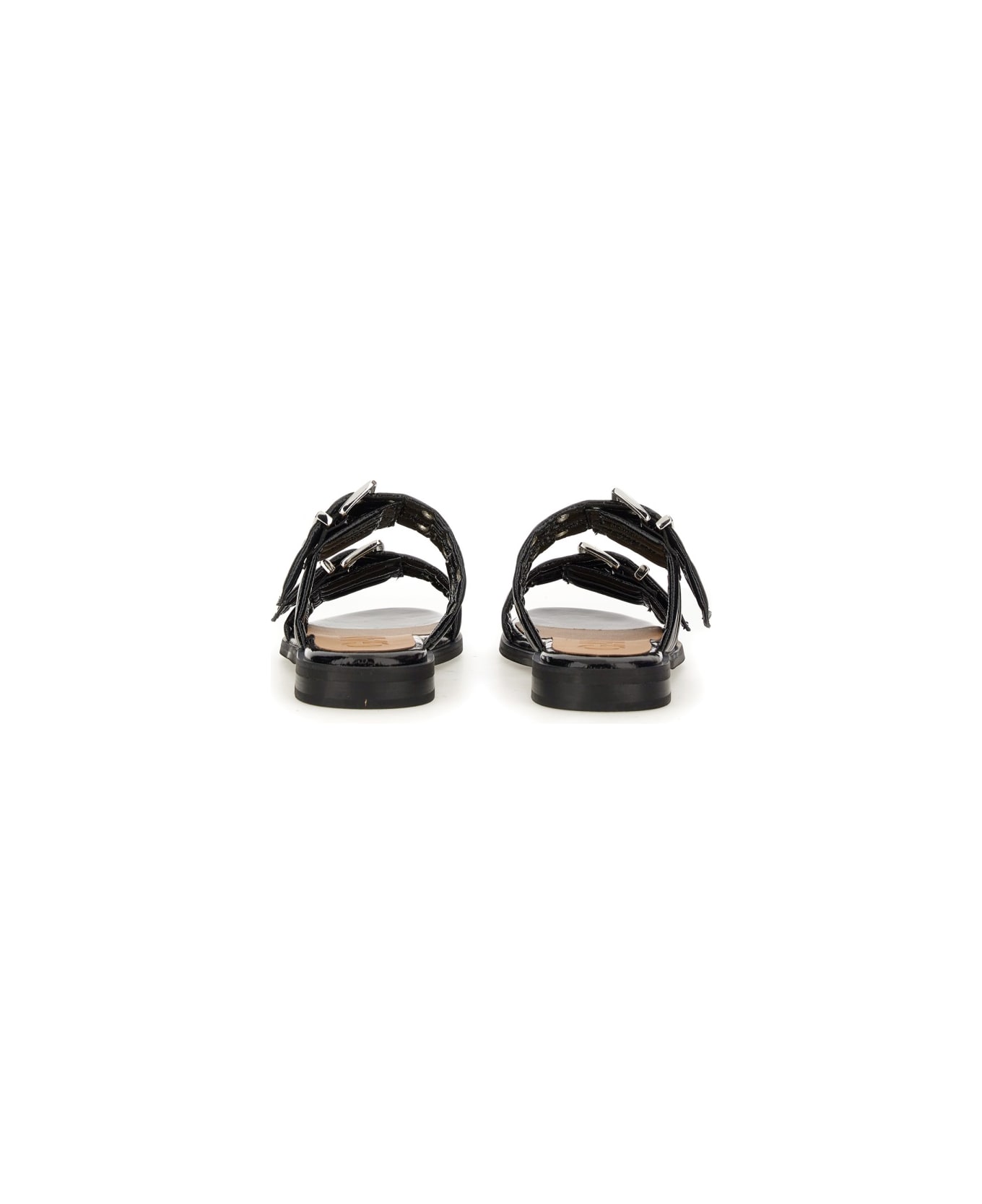Ganni Sandal With Buckle - BLACK