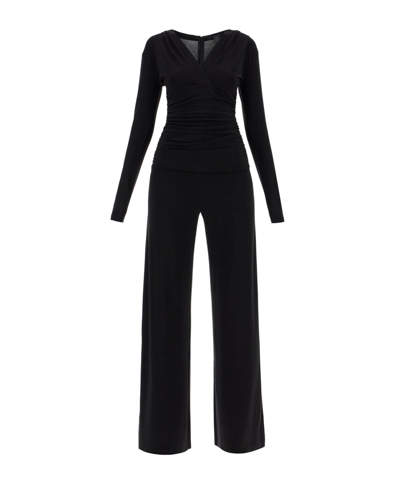 Norma Kamali Jumpsuit With Ruch - BLACK (Black)