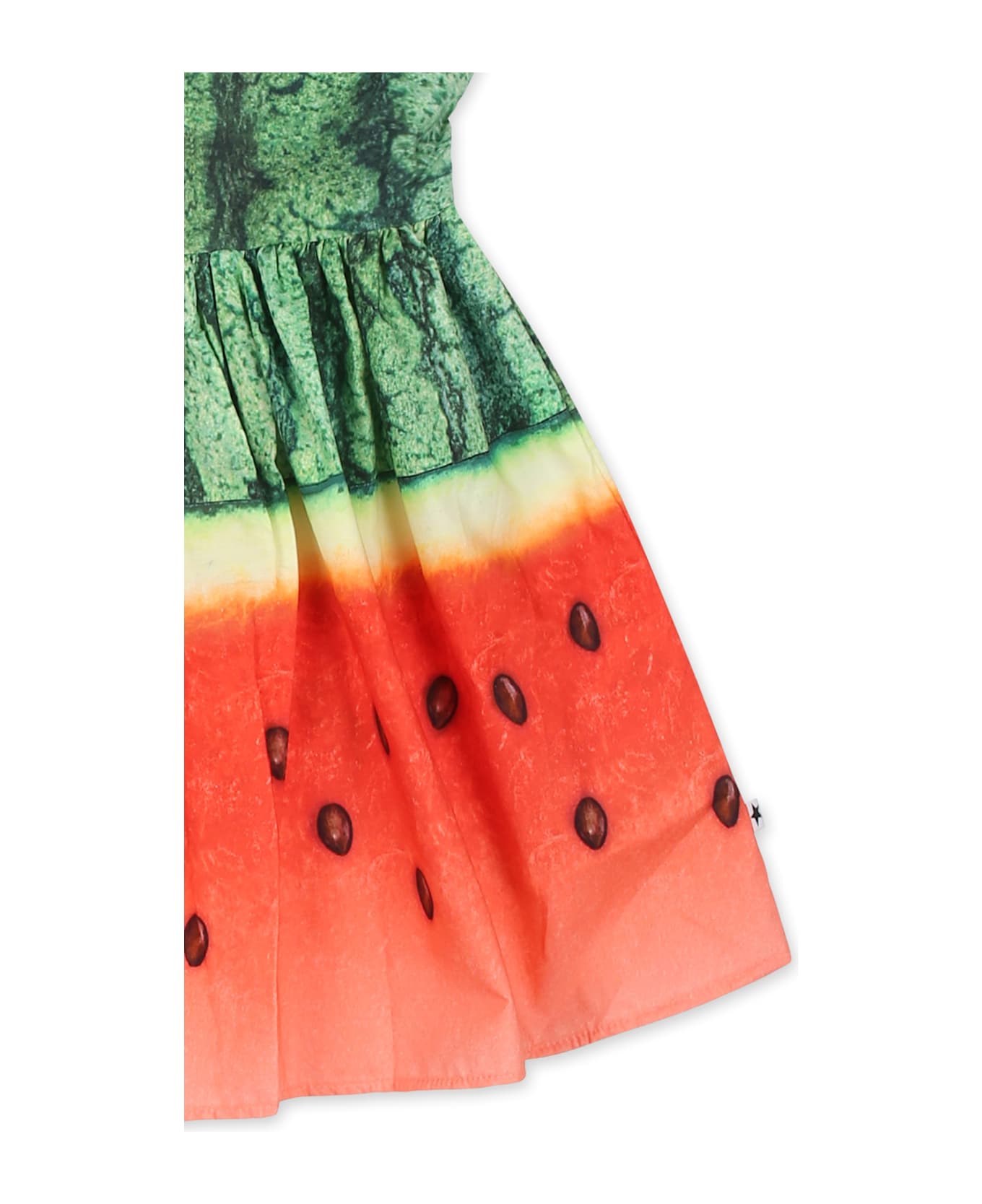 Molo Multicolor Dress For Baby Girl With Watermelon Print - Multicolor