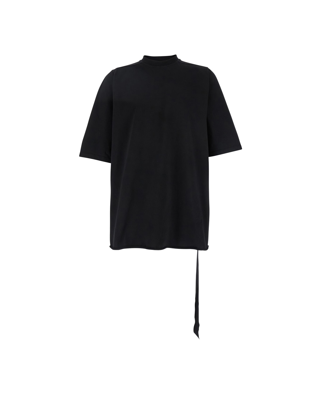 DRKSHDW 'jumbo' Black Crewneck T-shirt With Oversized Band In Cotton Man - Black