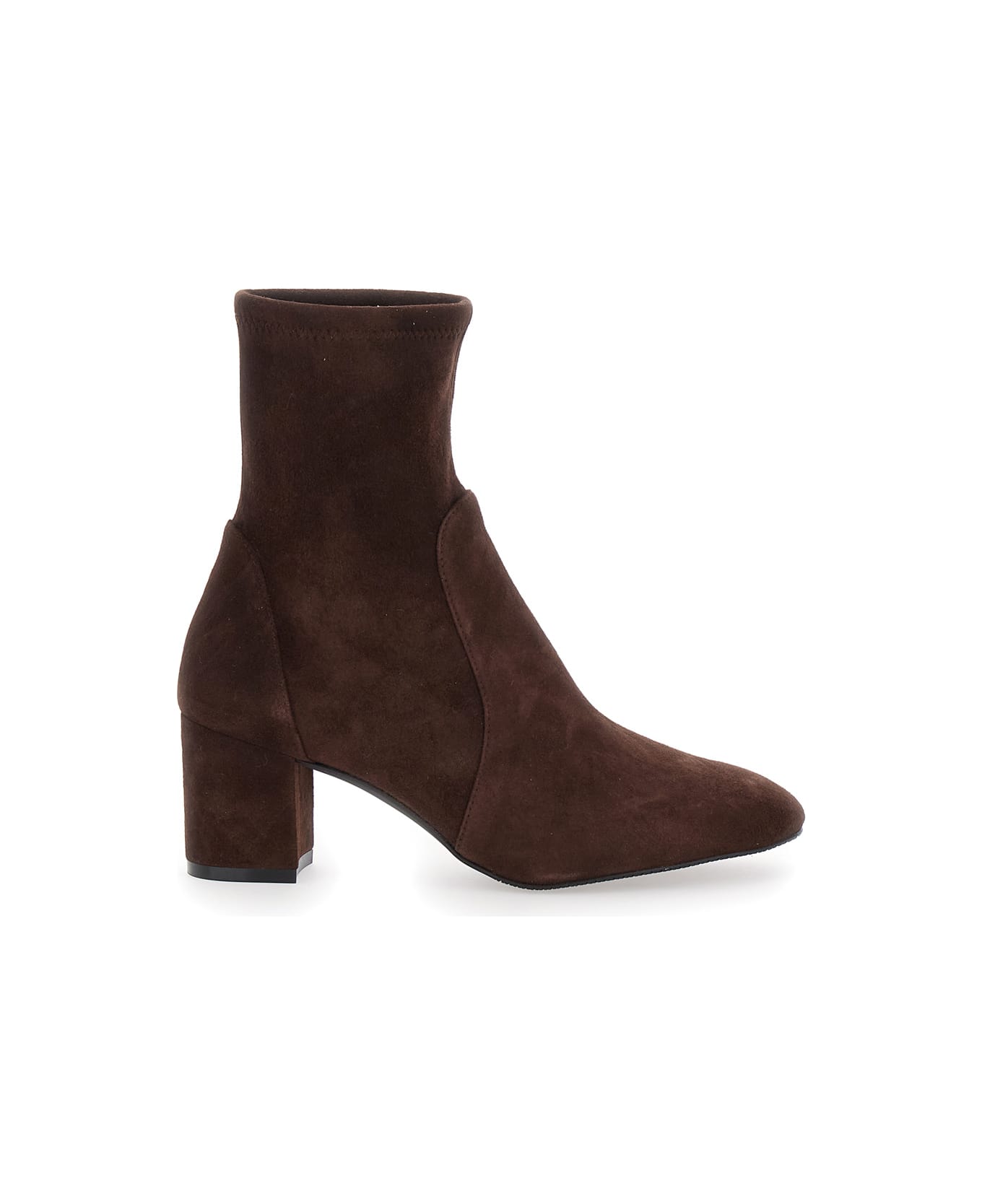 Stuart Weitzman 'yuliana' Brown Ankle Boots With Medium Block Heel In Ecoleather Woman - Brown