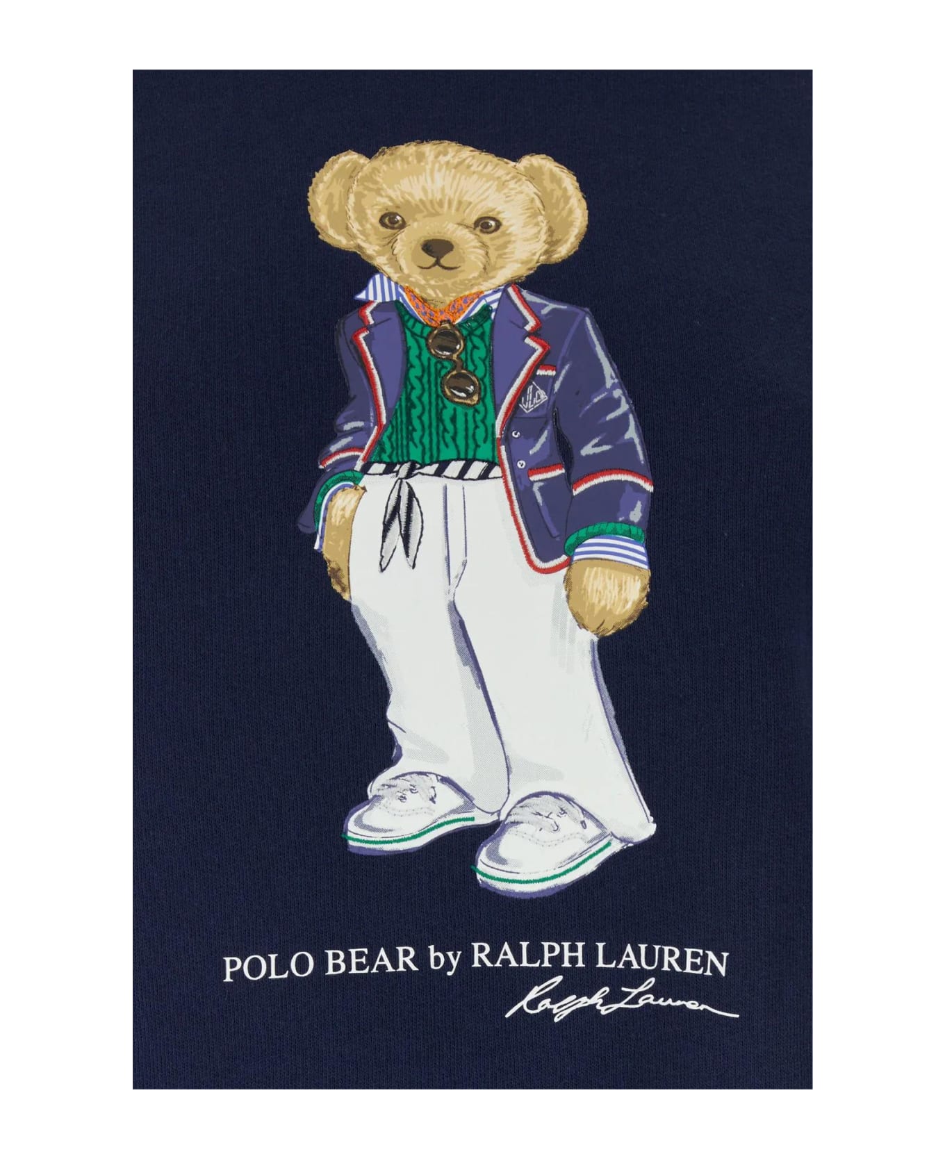 Polo Ralph Lauren Navy Blue Cotton Blend Sweatshirt - Blu
