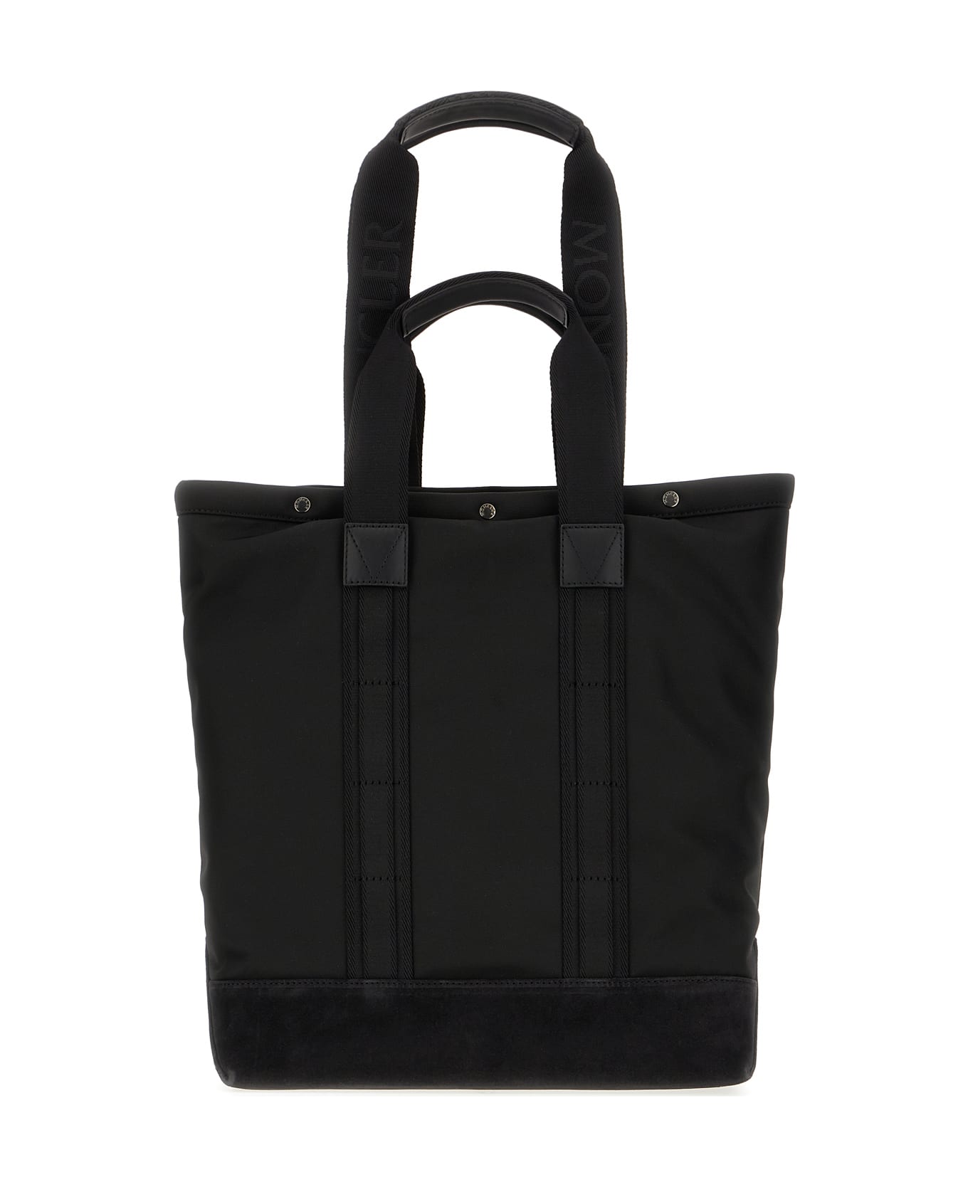 Moncler Black Canvas Shopping Bag - Nero