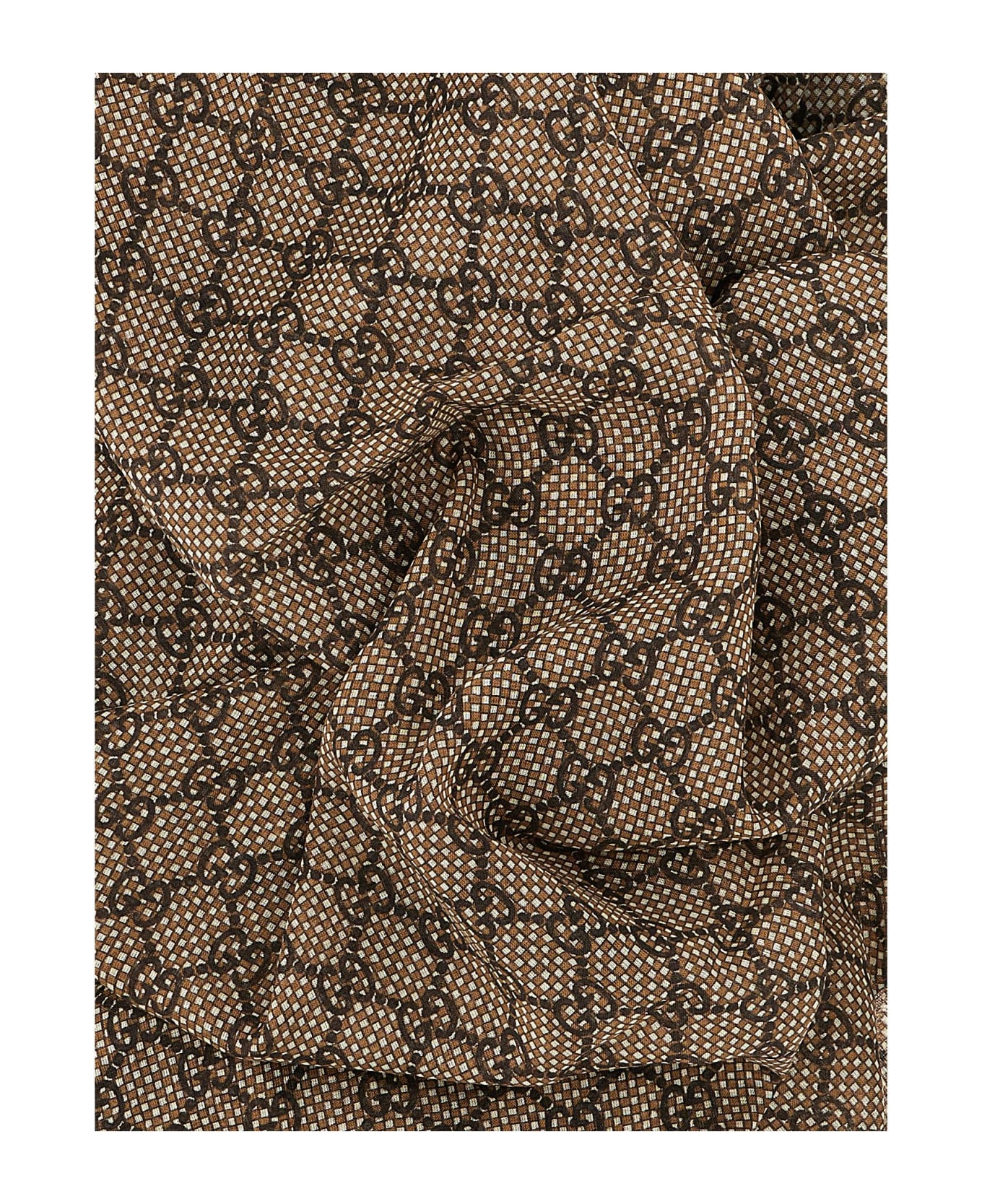 Gucci 'gg' Scarf - Brown