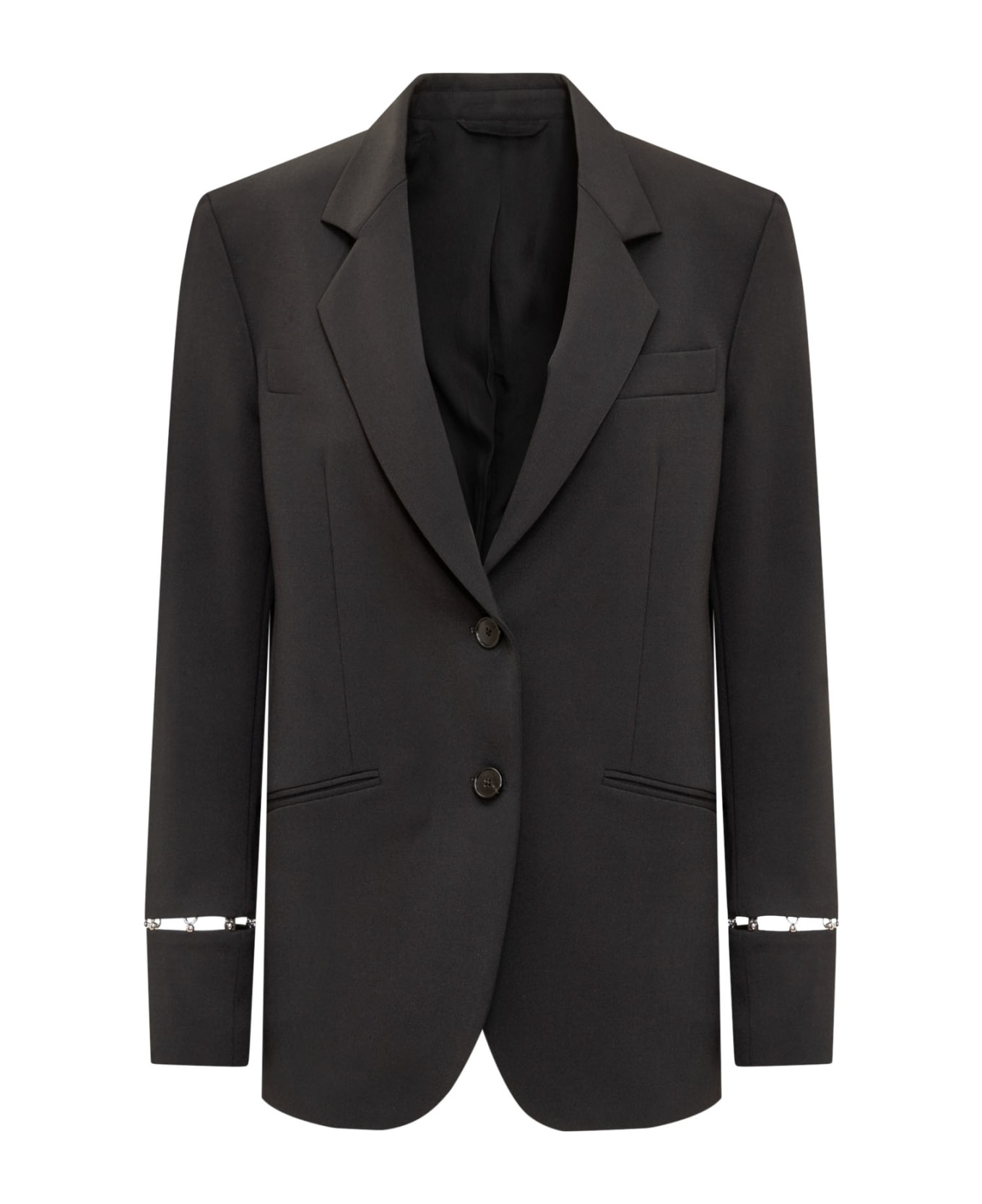 Del Core Cut Out Blazer - BLACK