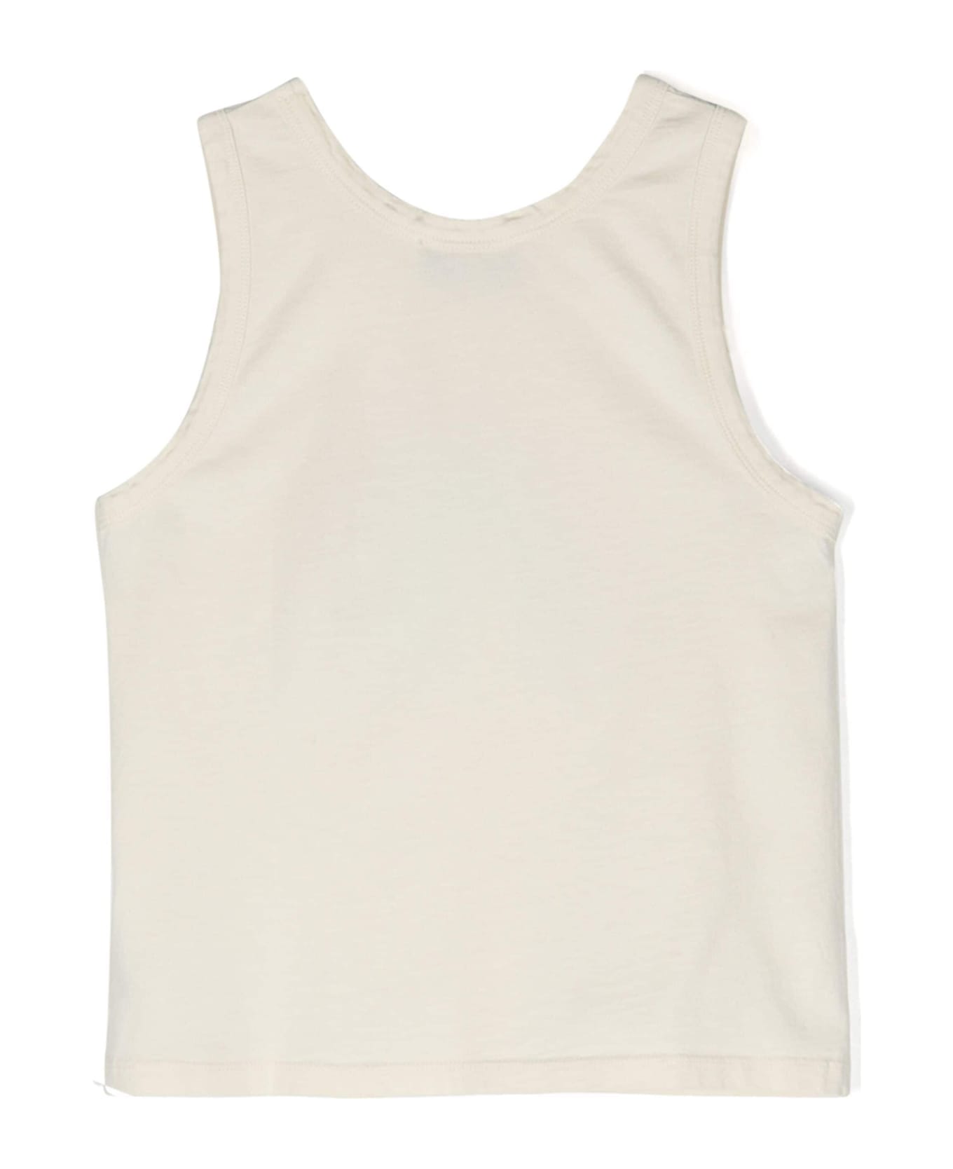 Bobo Choses Ivory Tank Top For Kids With Rainbow - Ivory