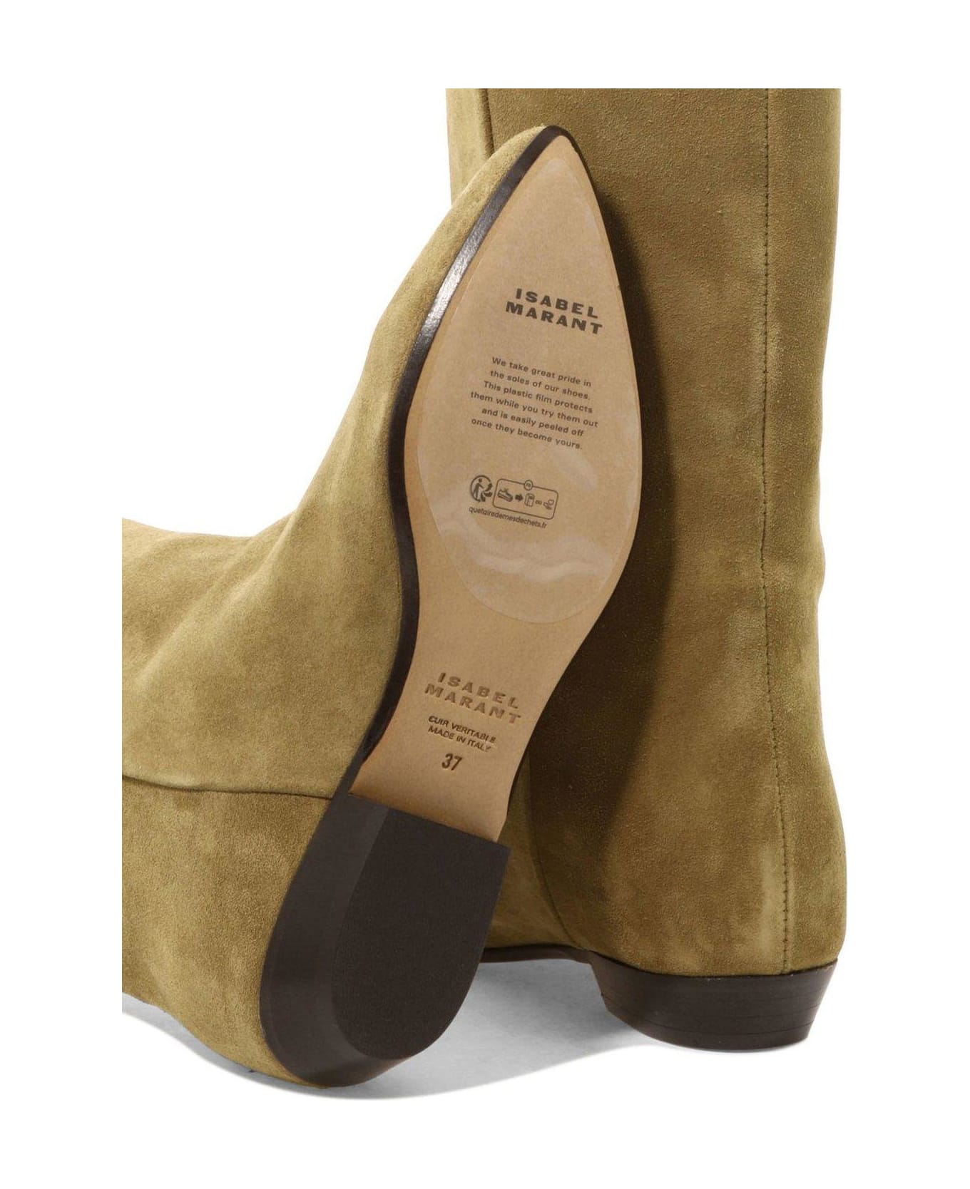 Isabel Marant Pointed Toe City Boots - Dove Grey