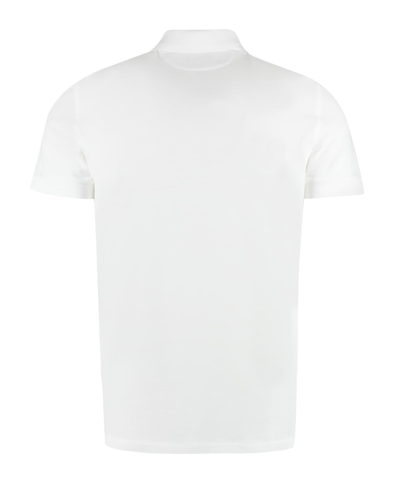 Tom Ford Short Sleeve Cotton Polo Shirt - WHITE
