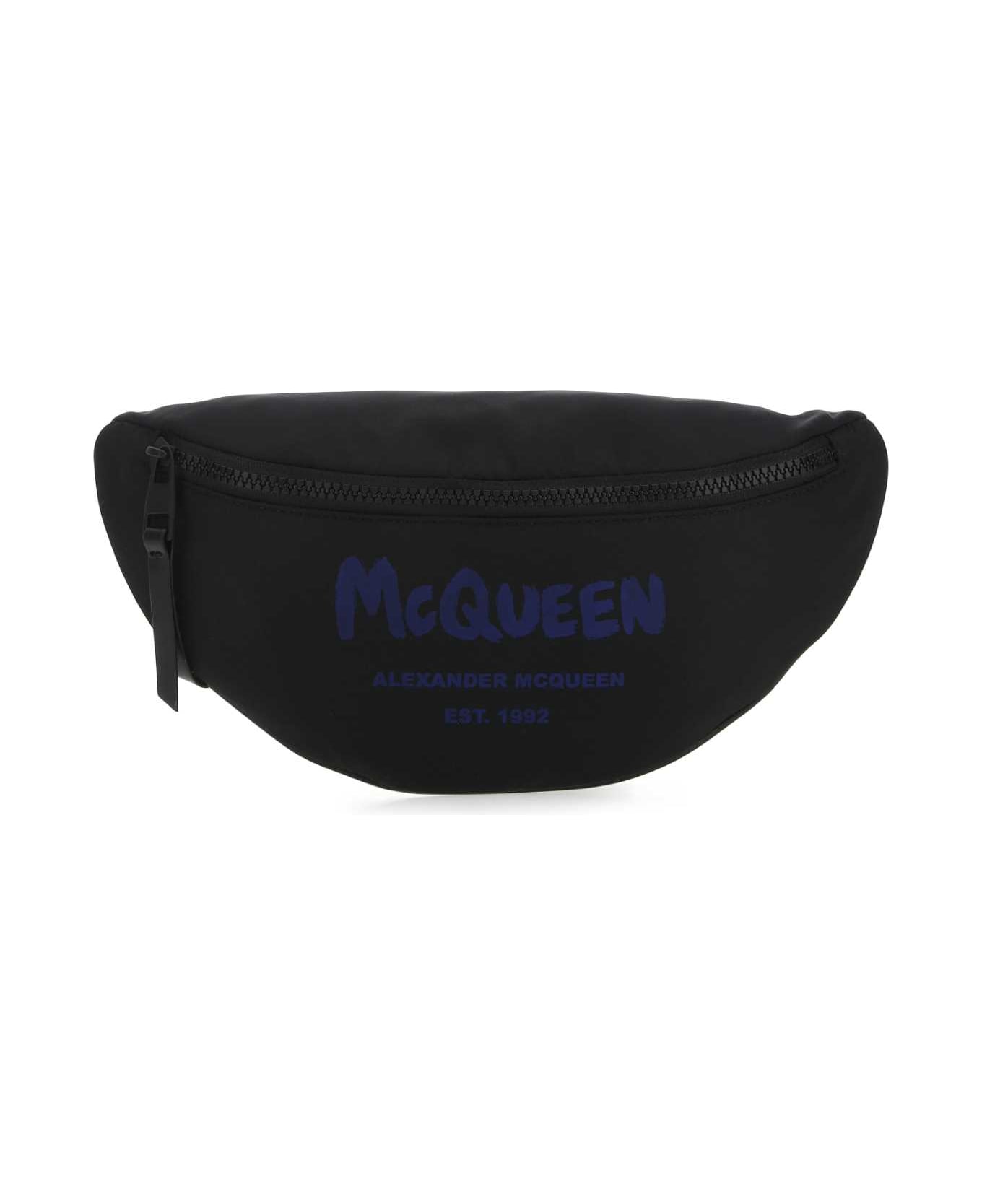 Alexander McQueen Black Polyester Mcqueen Graffiti Belt Bag - 1079 ベルトバッグ