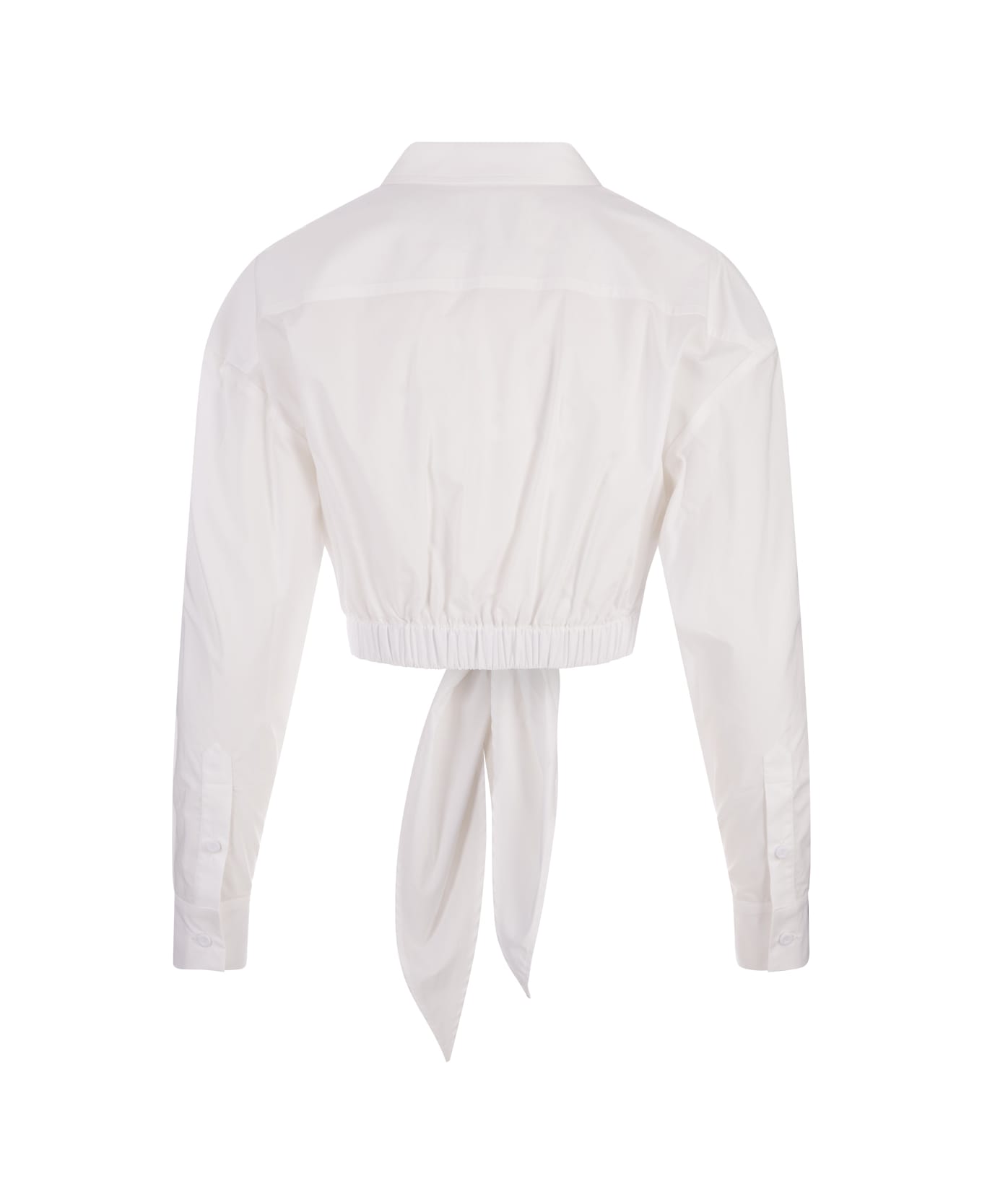 Alessandro Enriquez White Cotton Shirt With Knot - White シャツ