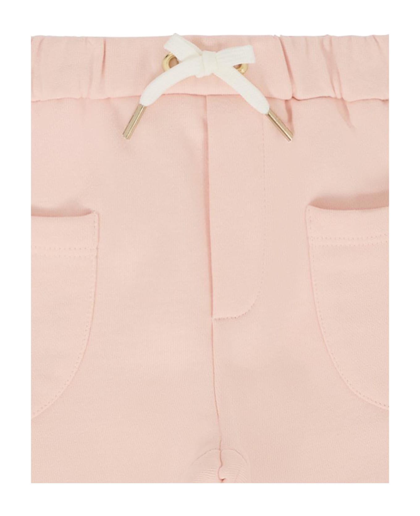 Chloé Pink Tracksuit For Baby Girl With Logo - Pink