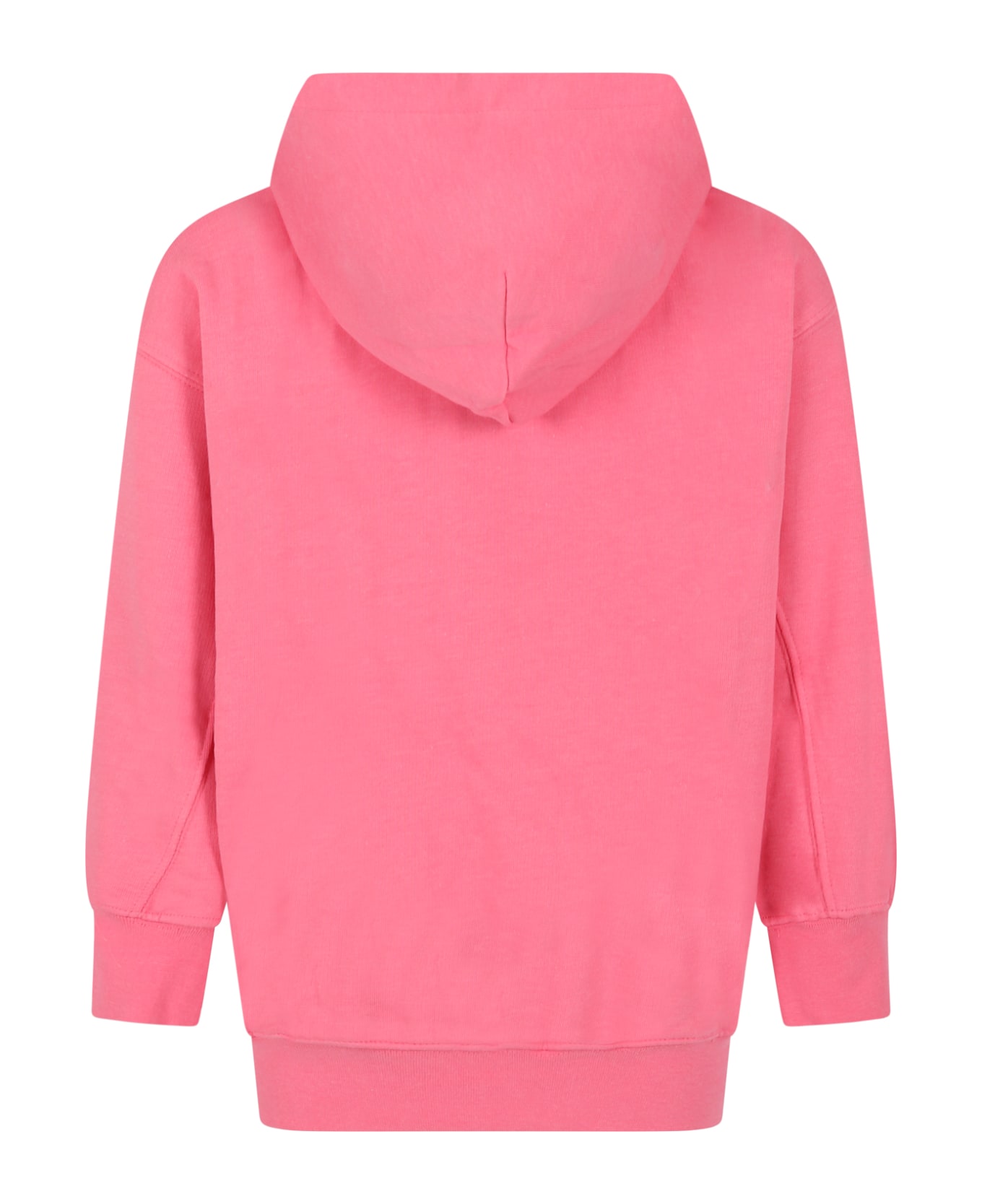 Molo Pink Sweatshirt For Girl With "peace Now" Writing - Pink