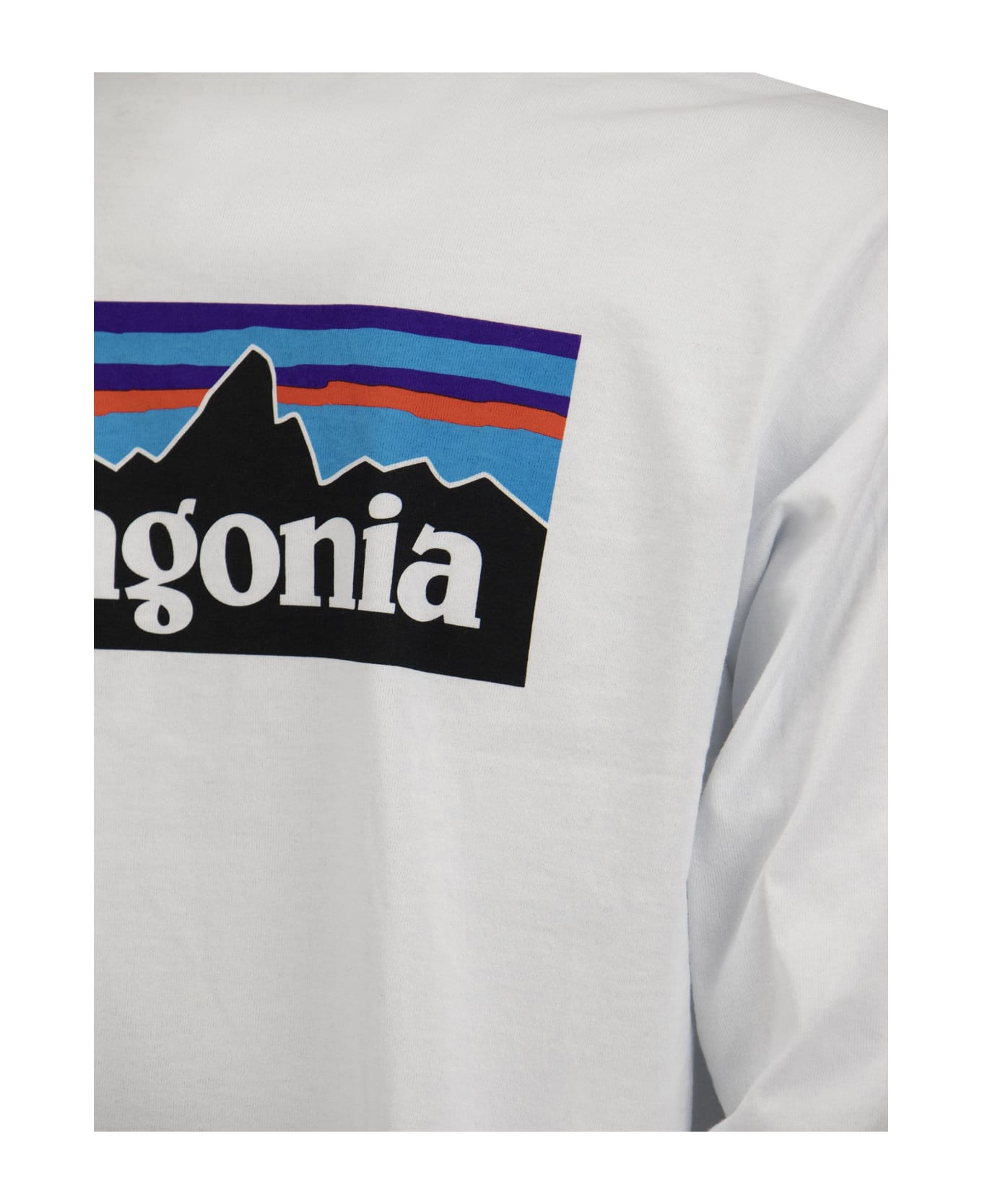 Patagonia T-shirt With Logo Long Sleeves - White