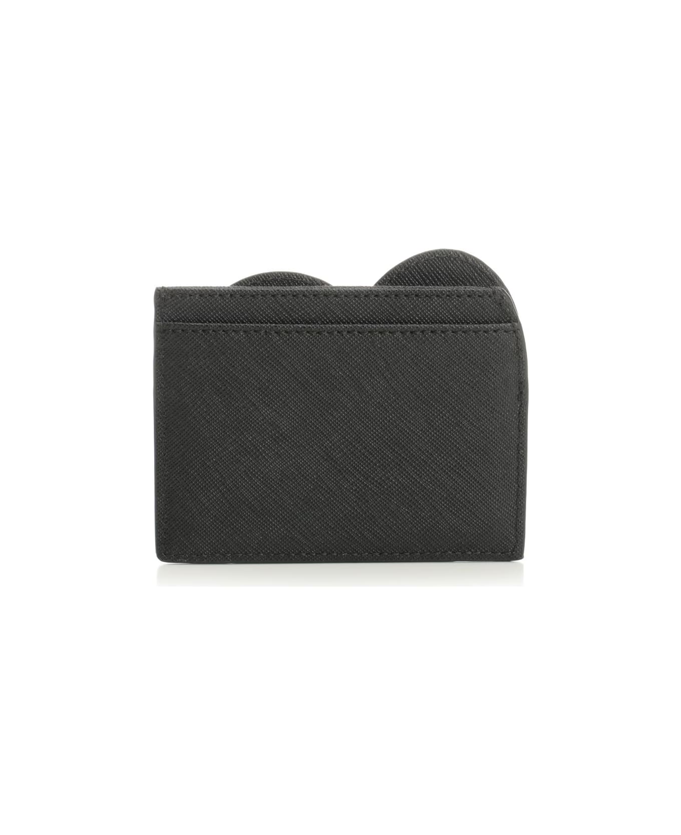 Vivienne Westwood Asymmetrical 'heart' Card Holder - BLACK