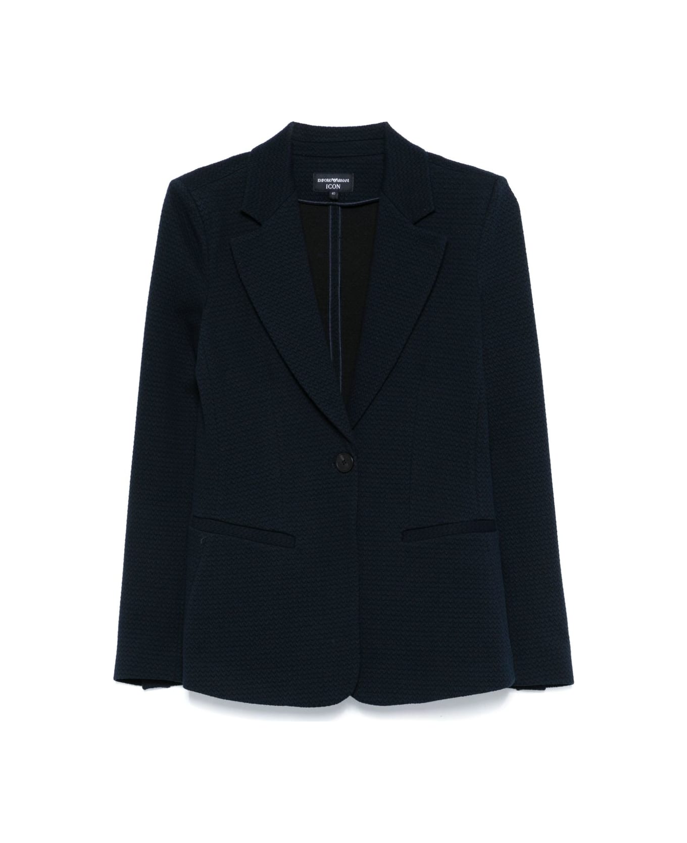Emporio Armani Single-breasted Blazer Jacket - Black