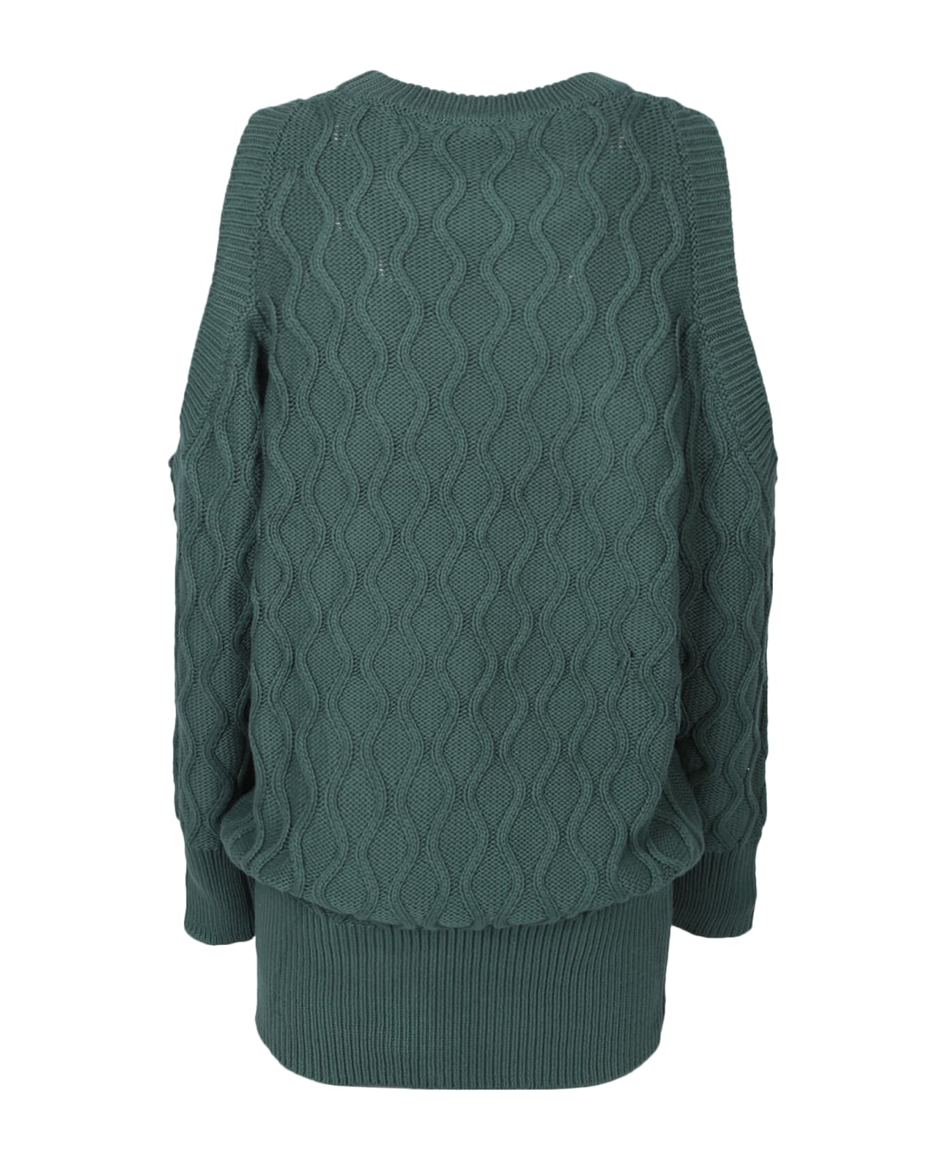 Ganni Cut-out Detail Pullover - Green