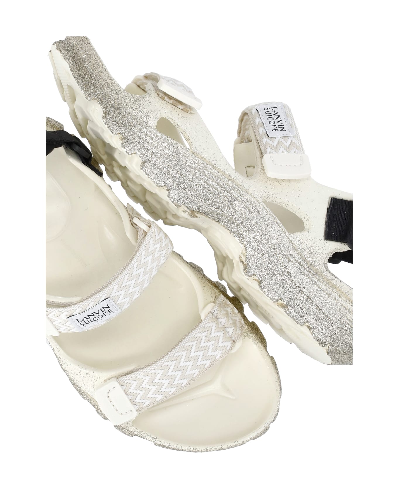 Lanvin Curb Laces Sandals - Golden サンダル
