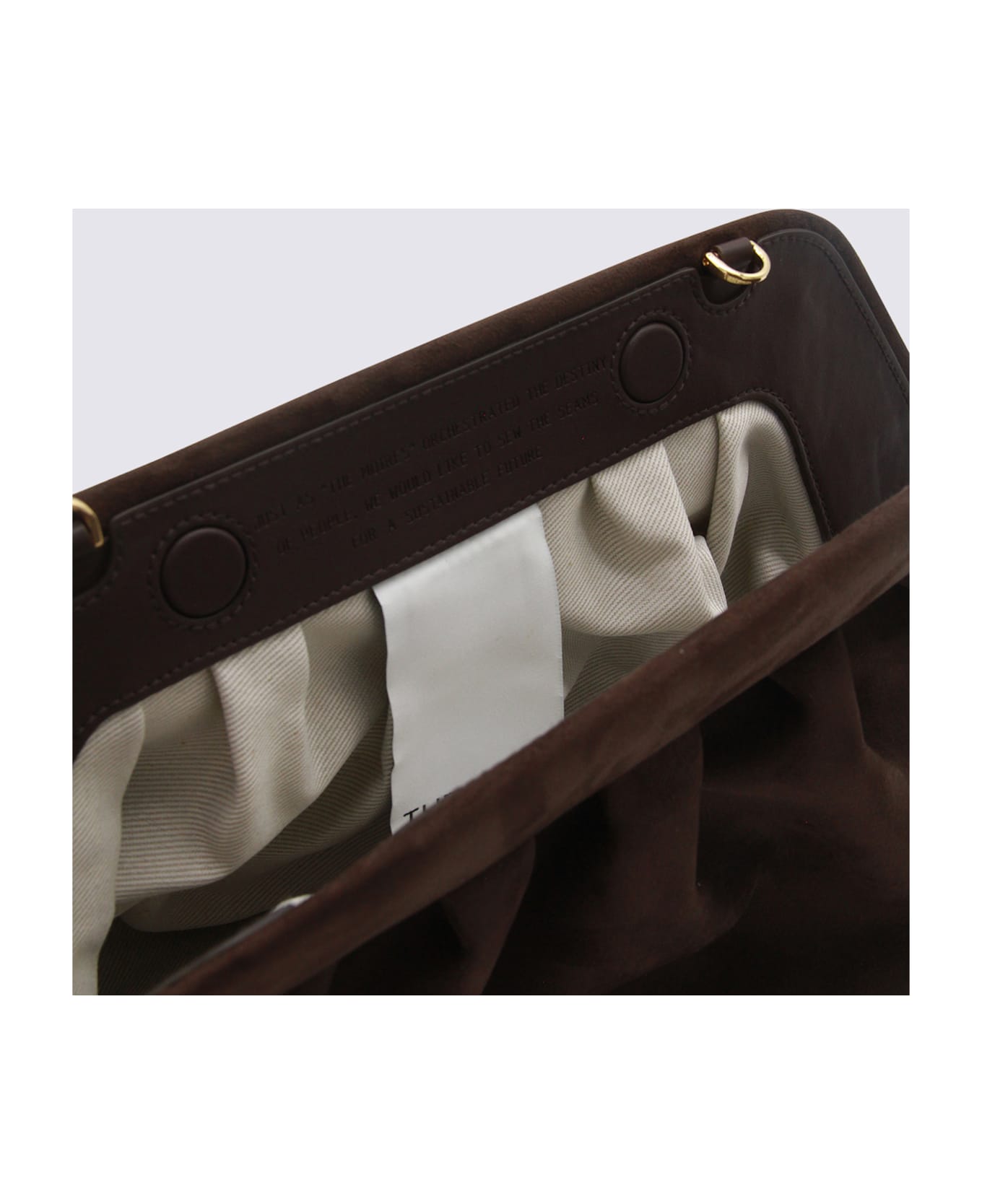 THEMOIRè Brown Vegan Bios Leather Clutches - EBONY