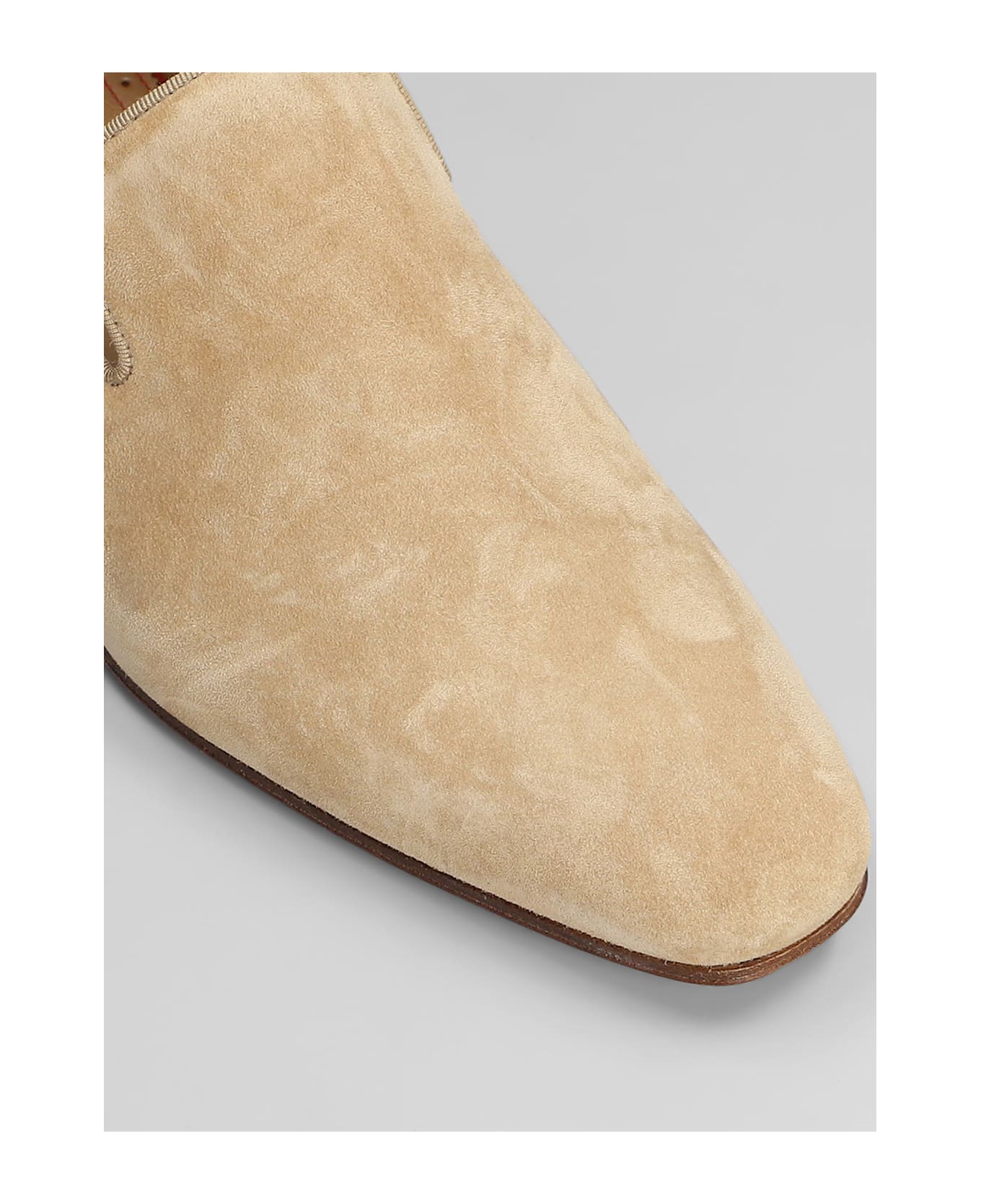 Christian Louboutin Dandelion Loafers In Beige Suede - beige