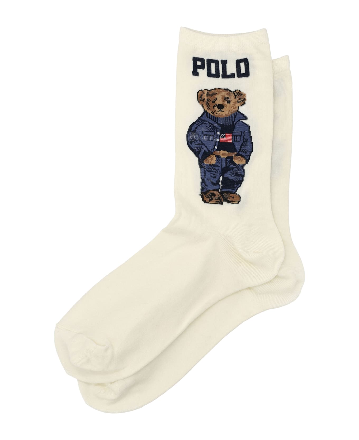 Polo Ralph Lauren Sock Bear - AVORIO
