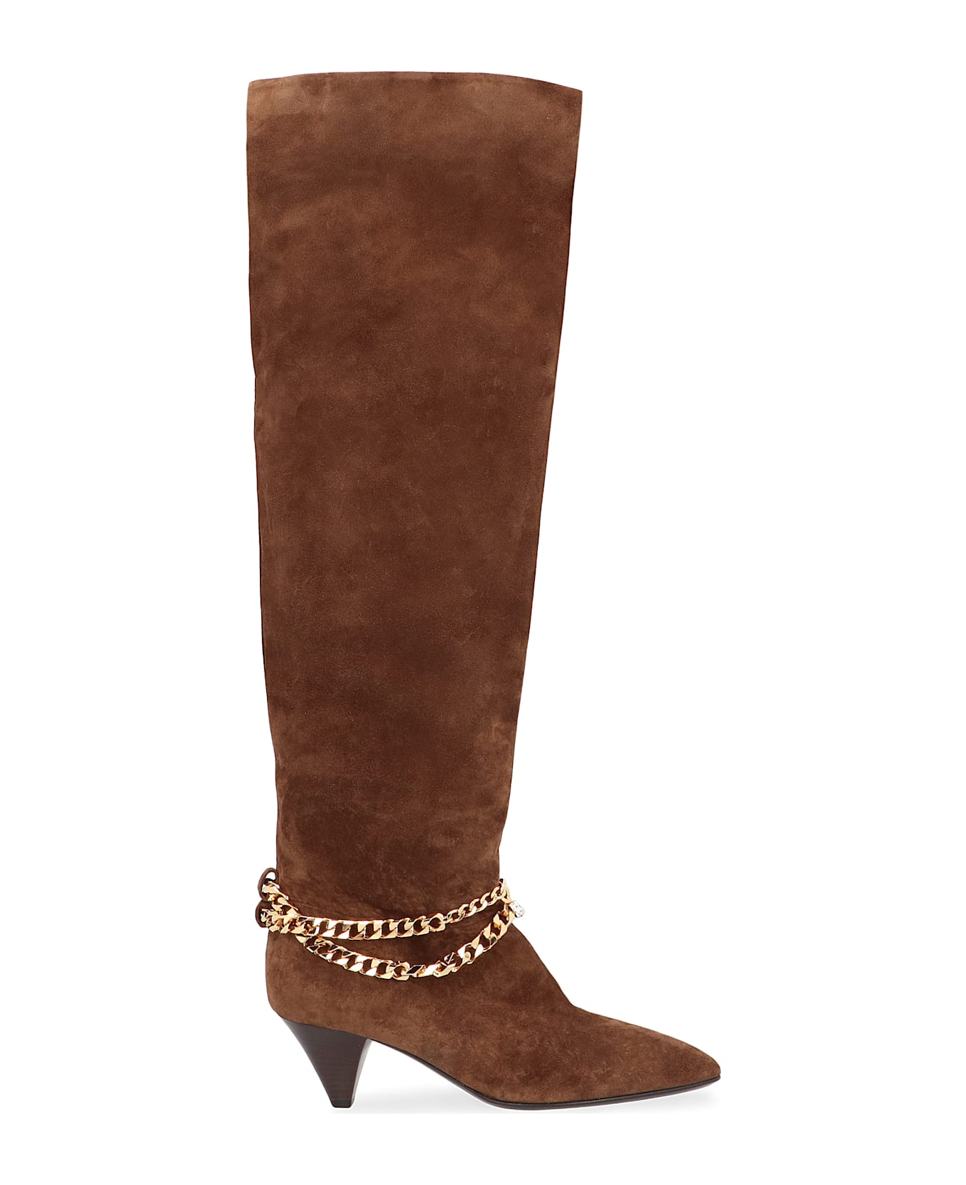 Alevì Camille Suede Knee High Boots - brown
