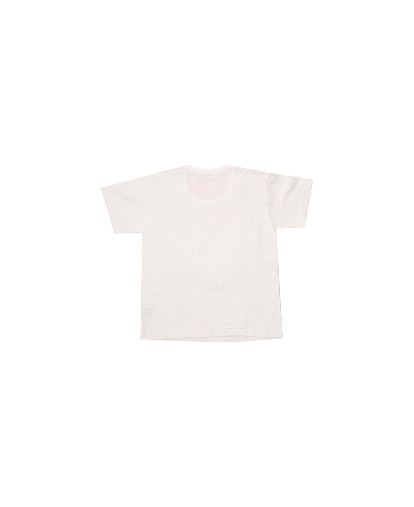 Comme des Garçons Play Embroidered Heart T-shirt - Bianco