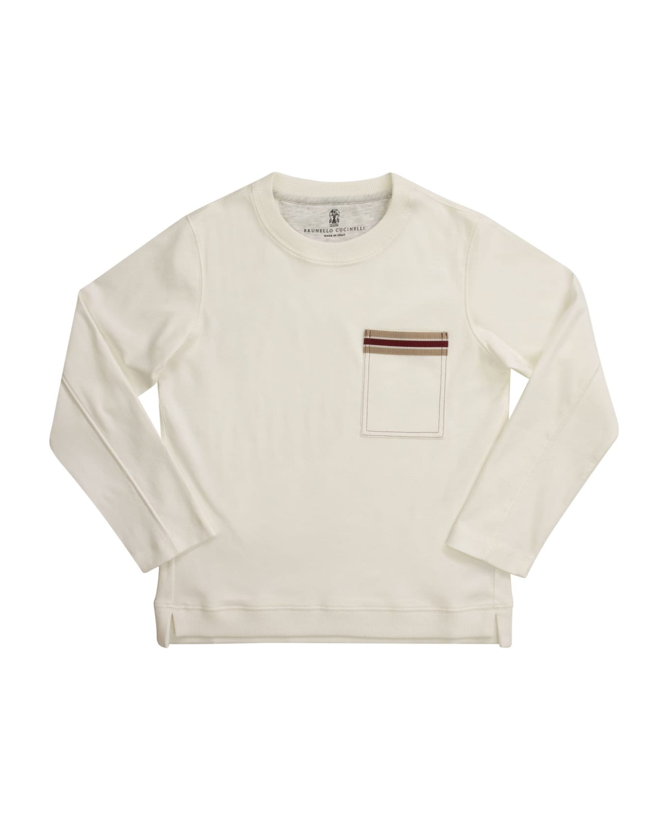 Brunello Cucinelli Cotton T-shirt With Pocket - White