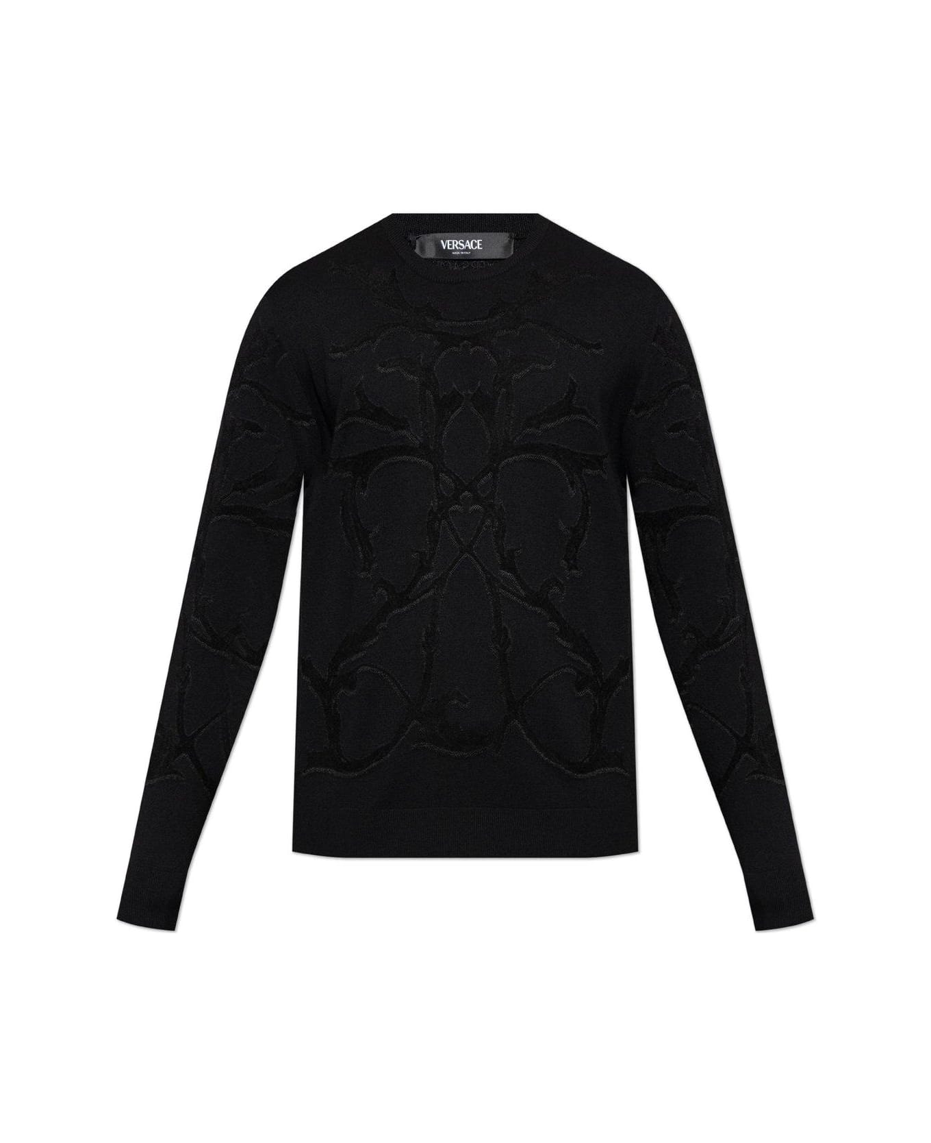 Versace Long-sleeved Crewneck Jumper - Black