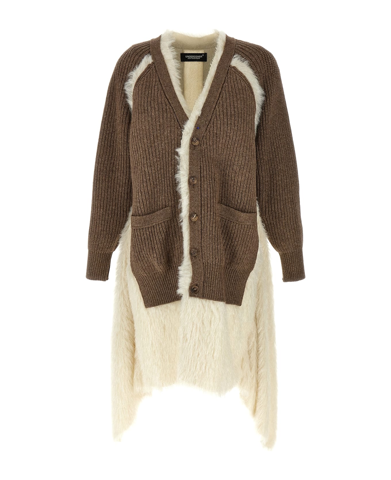 Undercover Jun Takahashi Two-material Cardigan - Brown