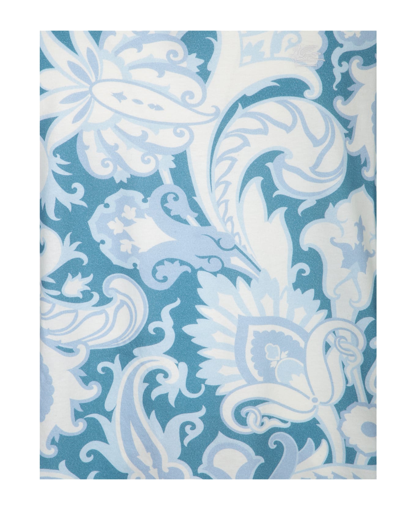 Etro Light Blue Paisley Print T-shirt - Blue